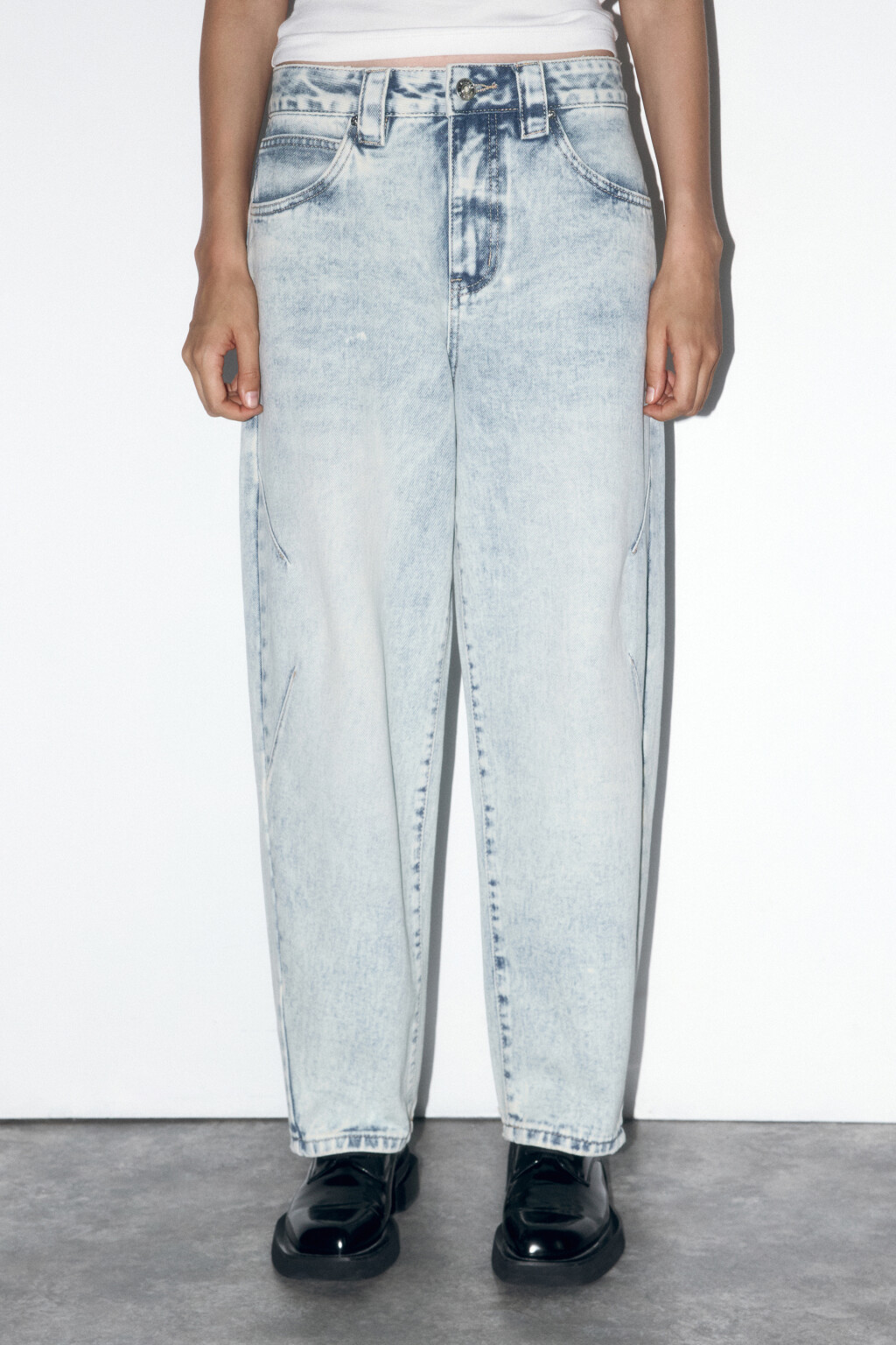 Джинсы barrel fit со средней посадкой - цвет синий - 2