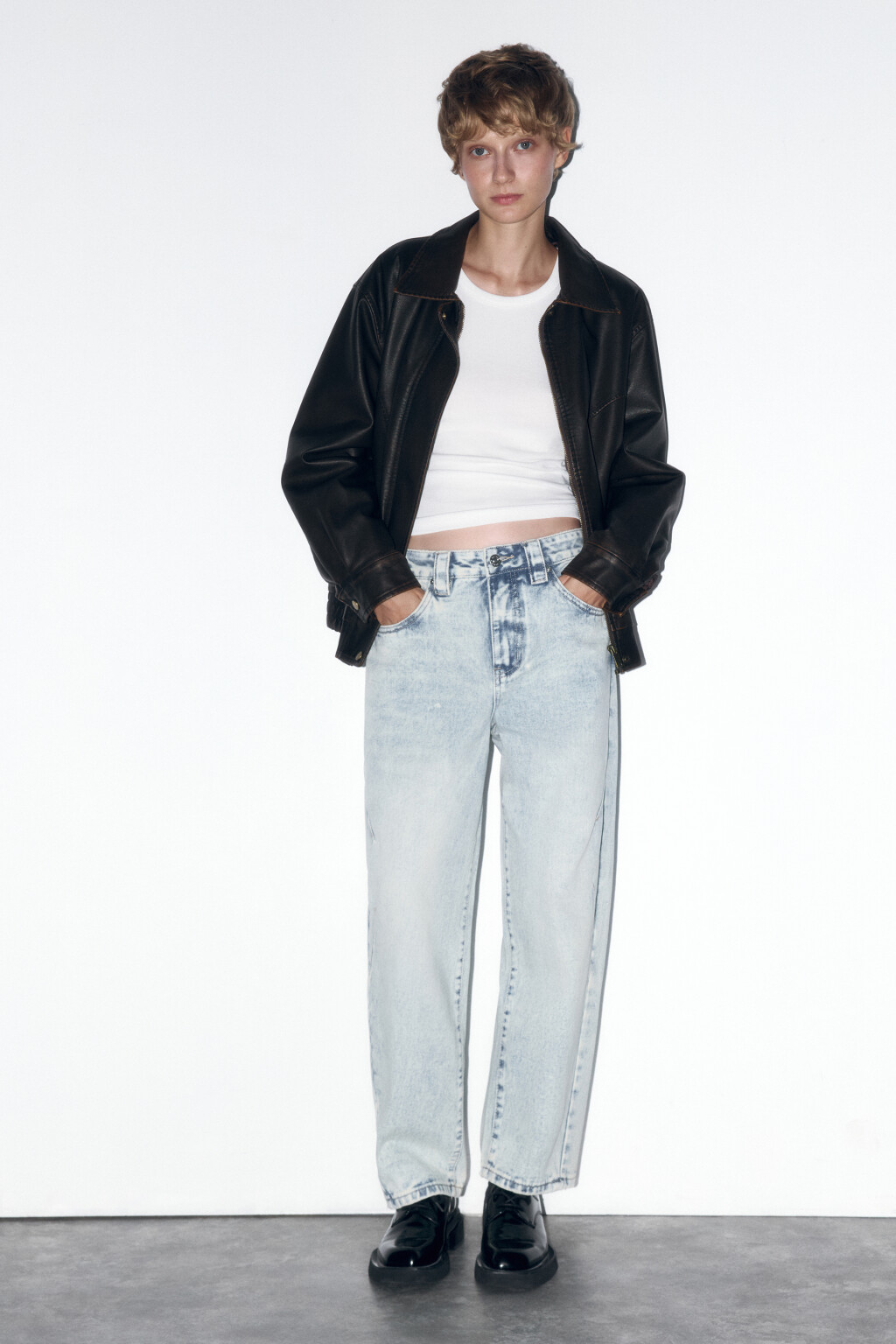 Джинсы barrel fit со средней посадкой - цвет синий - 5