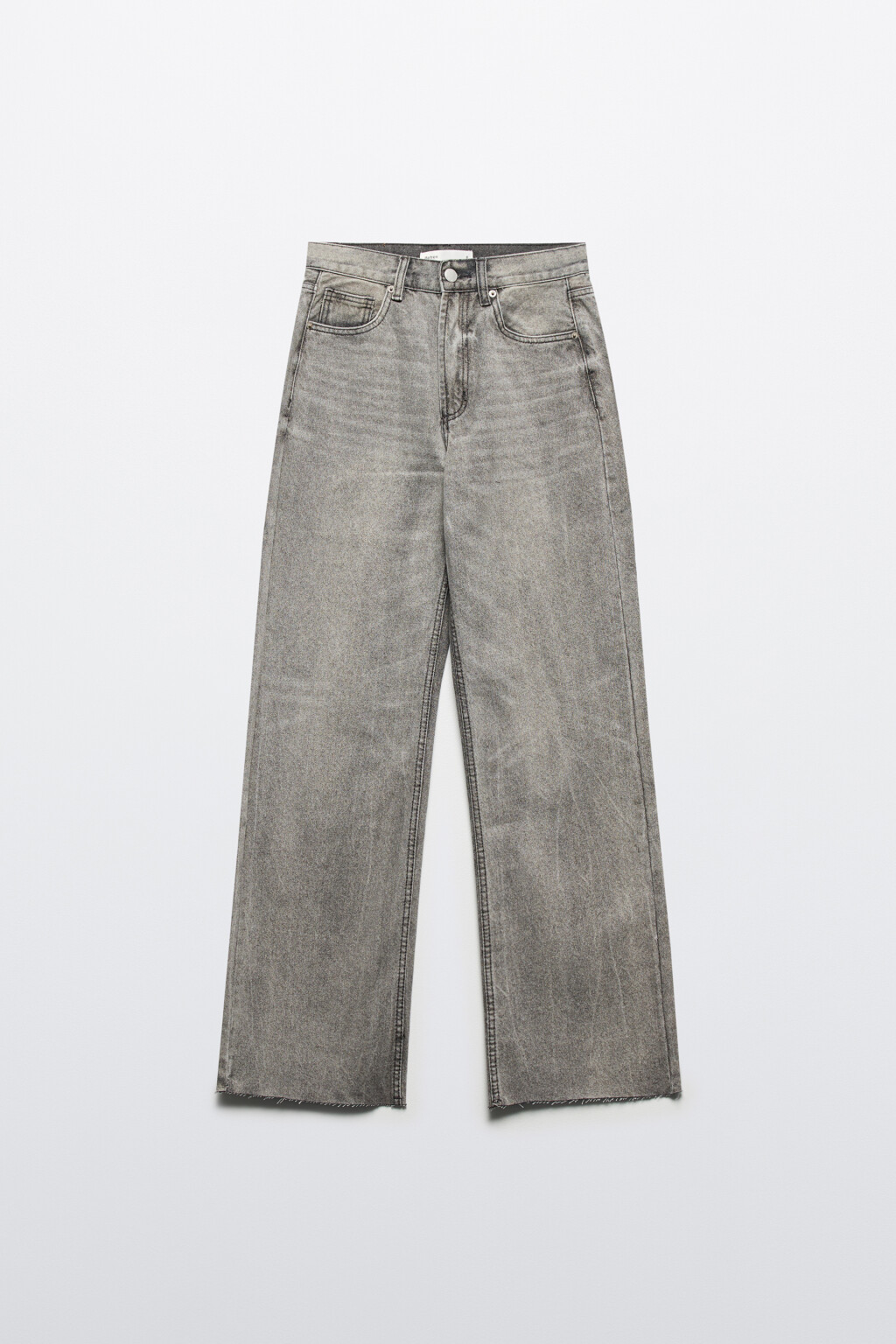 Джинсы прямые с высокой посадкой - цвет серый - 8