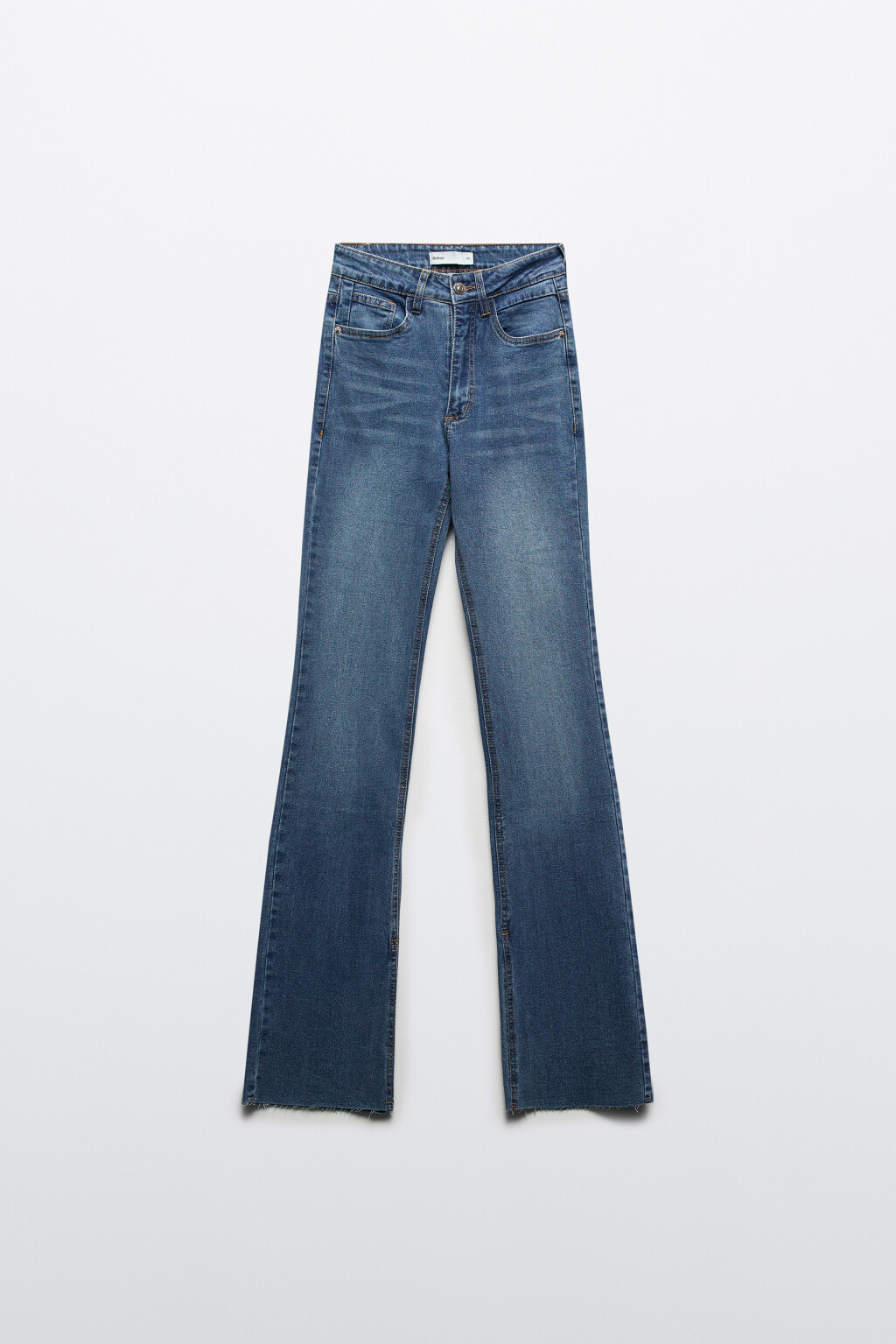 Джинсы flare расклешенные с разрезами - цвет голубой - 8