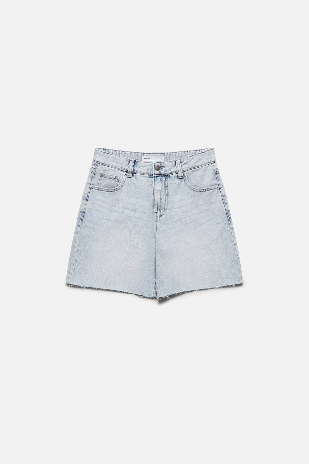 Шорты джинсовые с обрезанными краями - цвет голубой - 9
