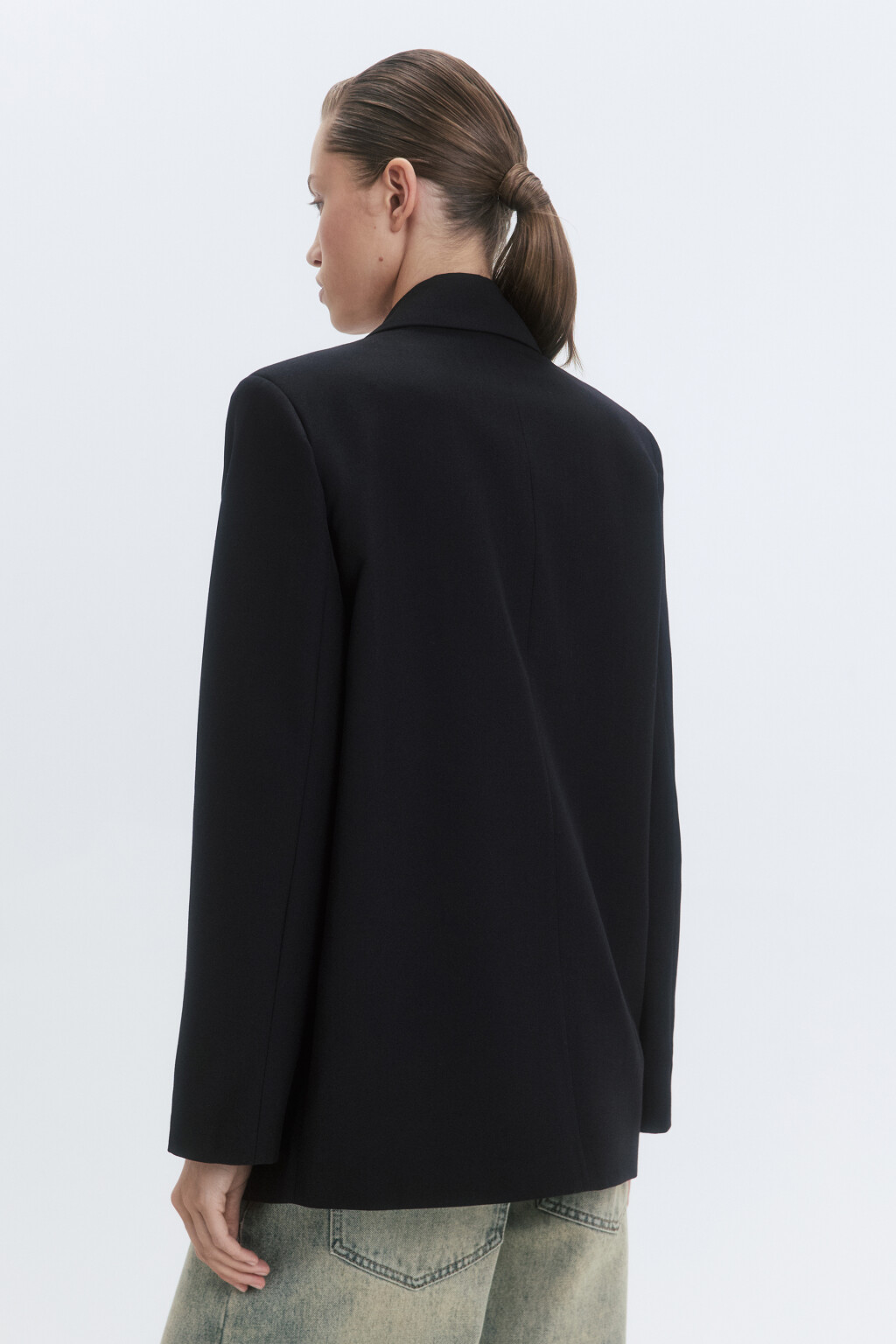 Пиджак однобортный с асимметричными карманами - цвет черный - 5
