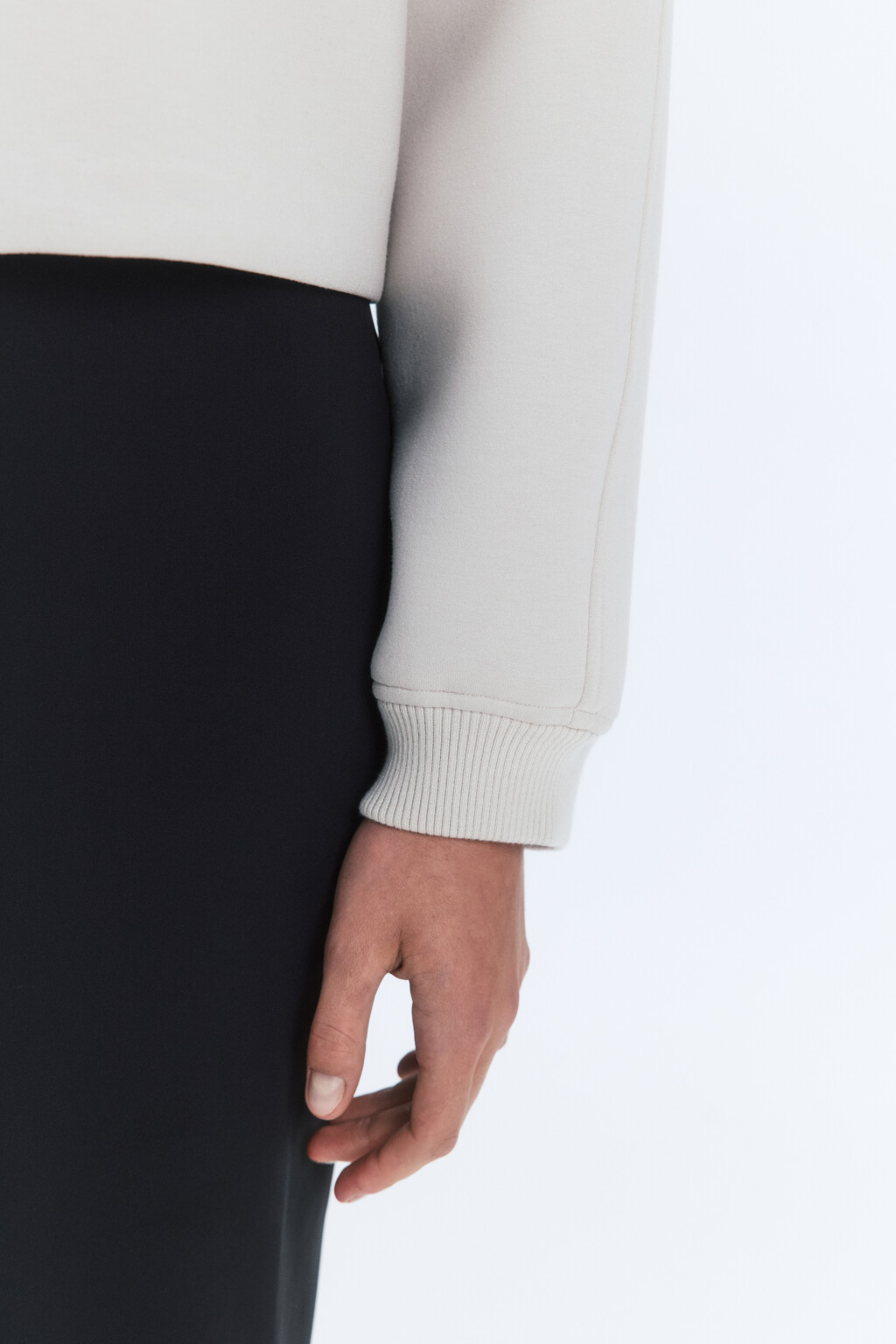 Жакет-бомбер укороченный с объемными рукавами - цвет бежевый - 8