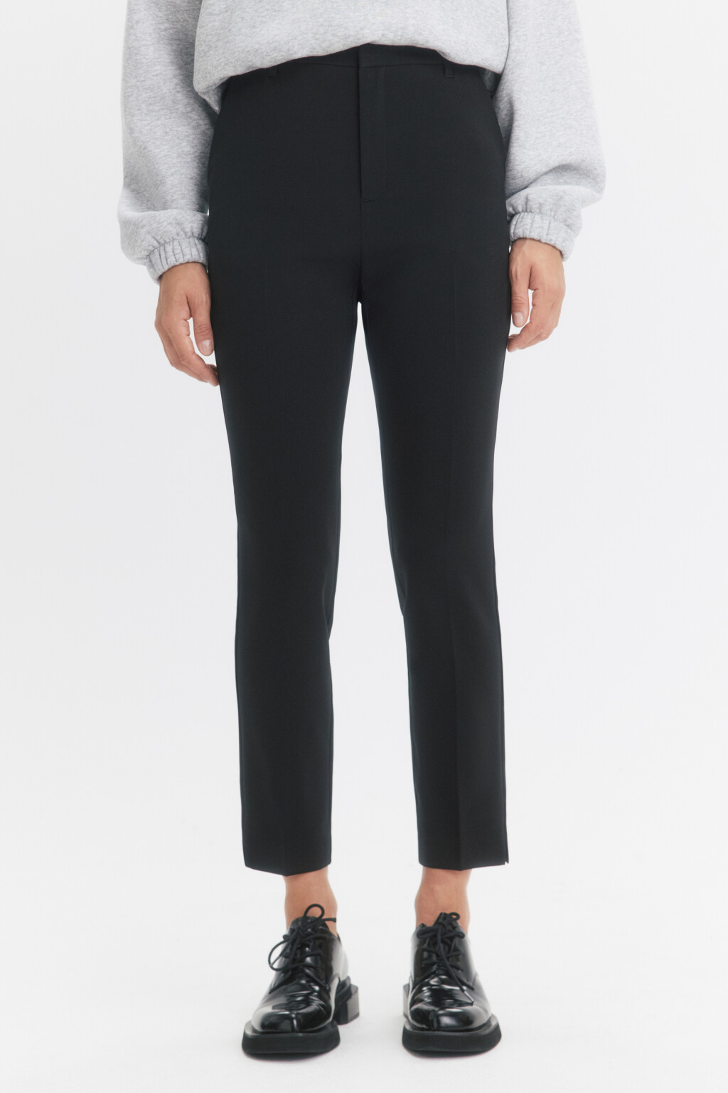 Брюки облегающие с высокой посадкой - цвет черный - 2