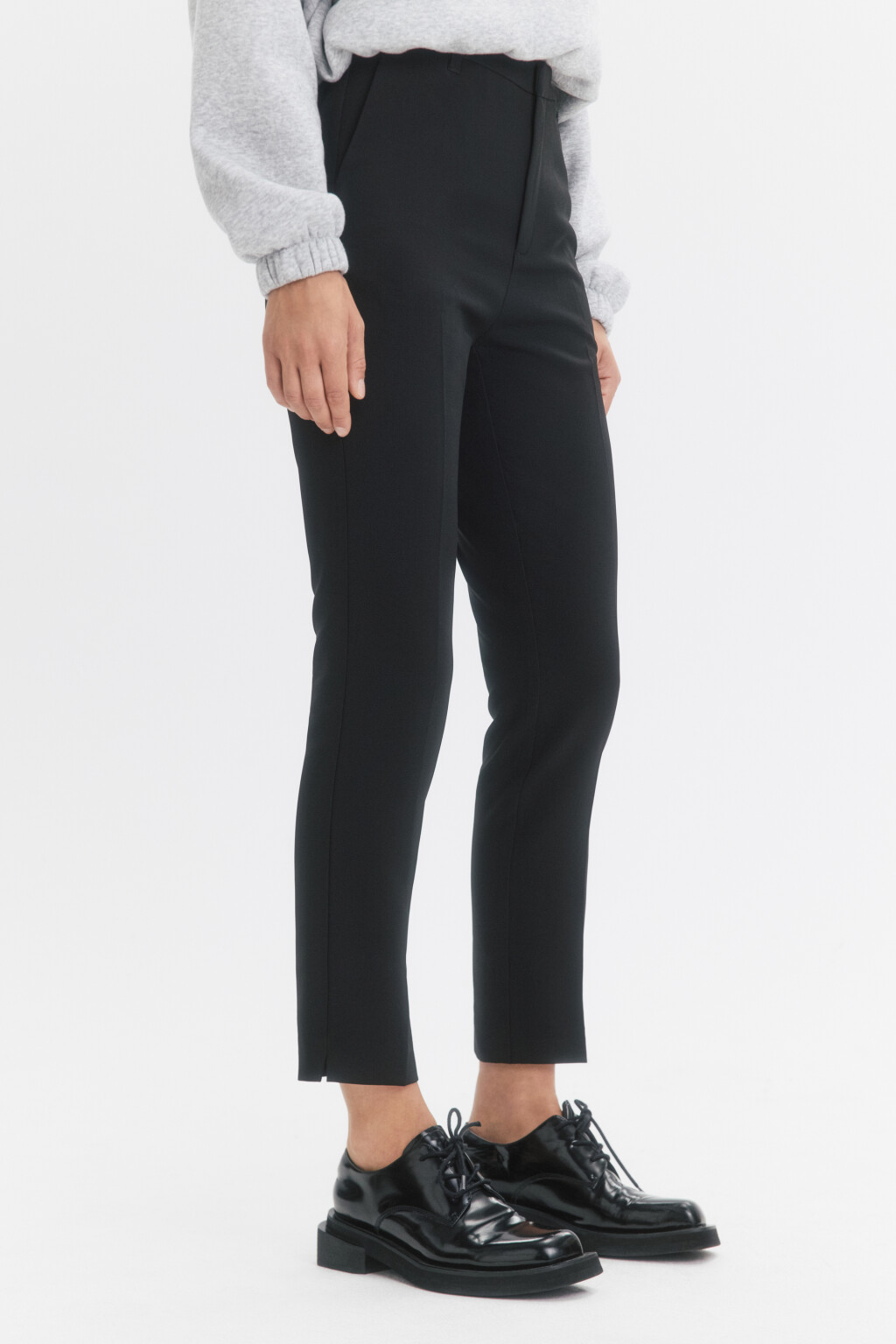 Брюки облегающие с высокой посадкой - цвет черный - 3