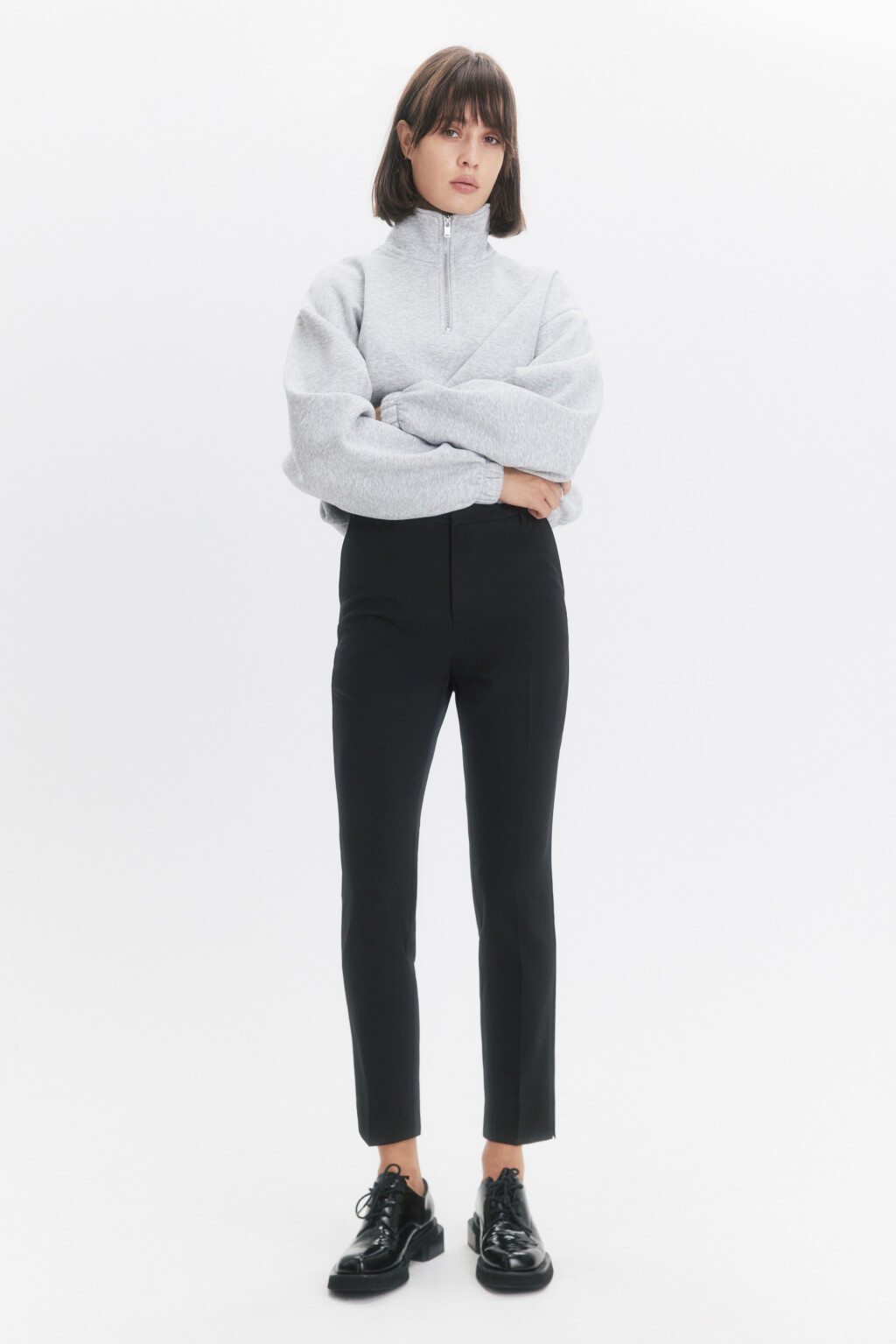 Брюки облегающие с высокой посадкой - цвет черный - 5
