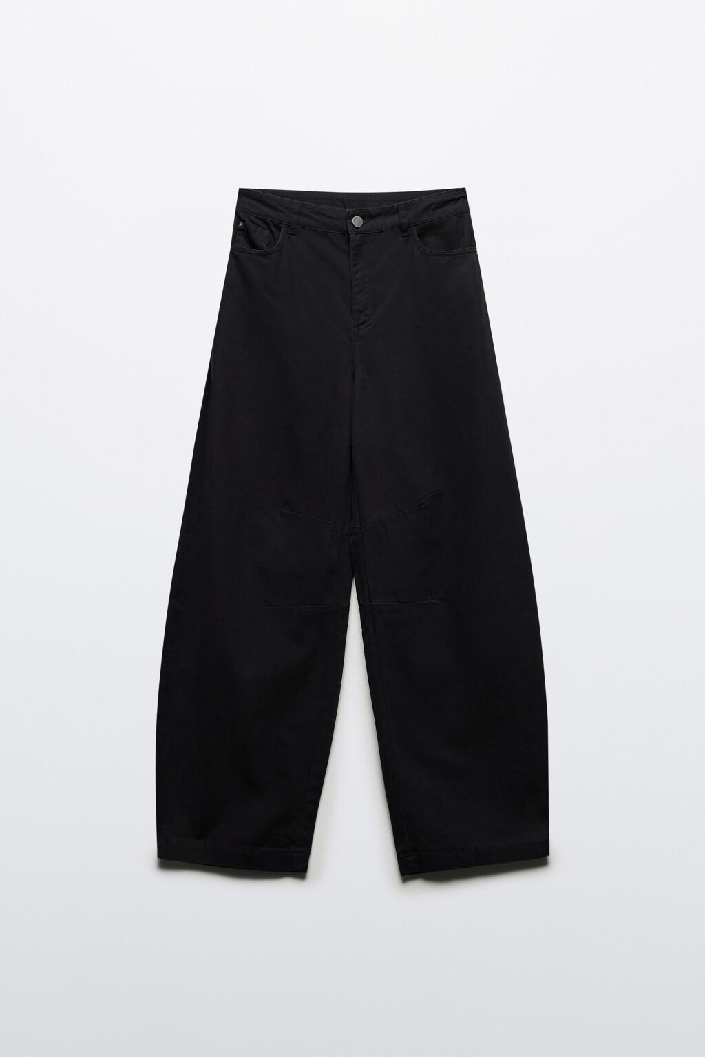 Брюки barrel fit из твиловой ткани - цвет черный - 8