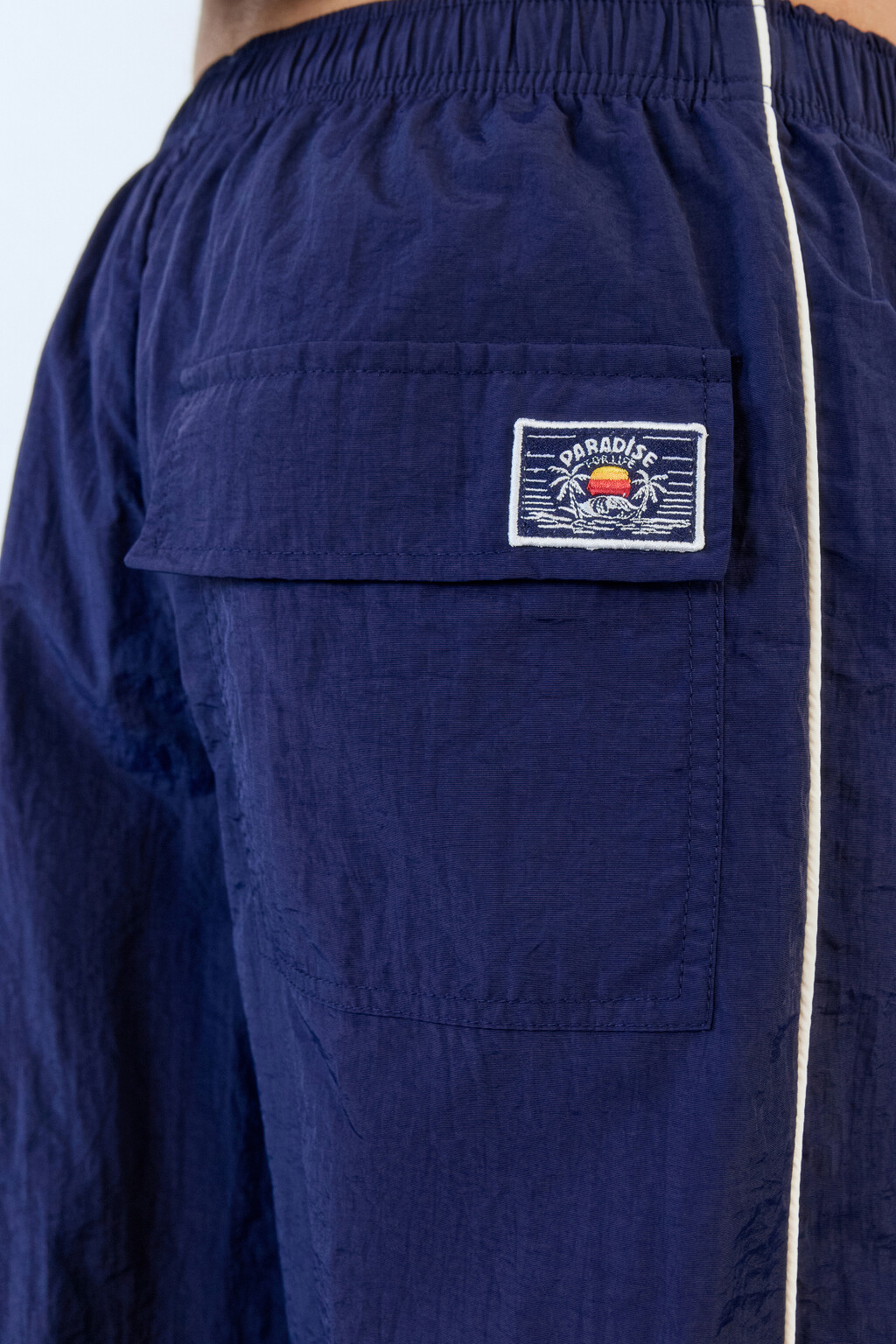 Шорты спортивные с лампасами - цвет синий - 8