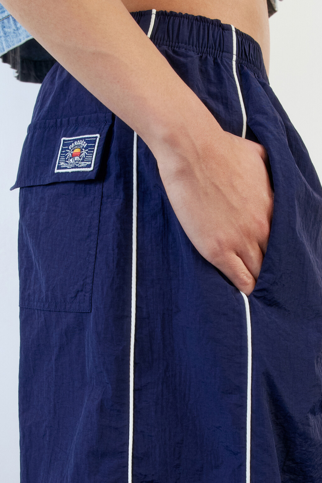 Шорты спортивные с лампасами - цвет синий - 9