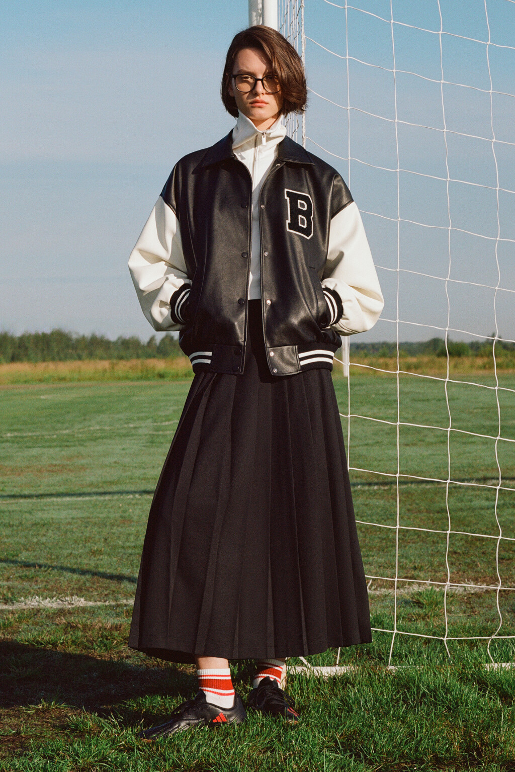 Юбка-трапеция миди плиссированная - цвет черный - 9