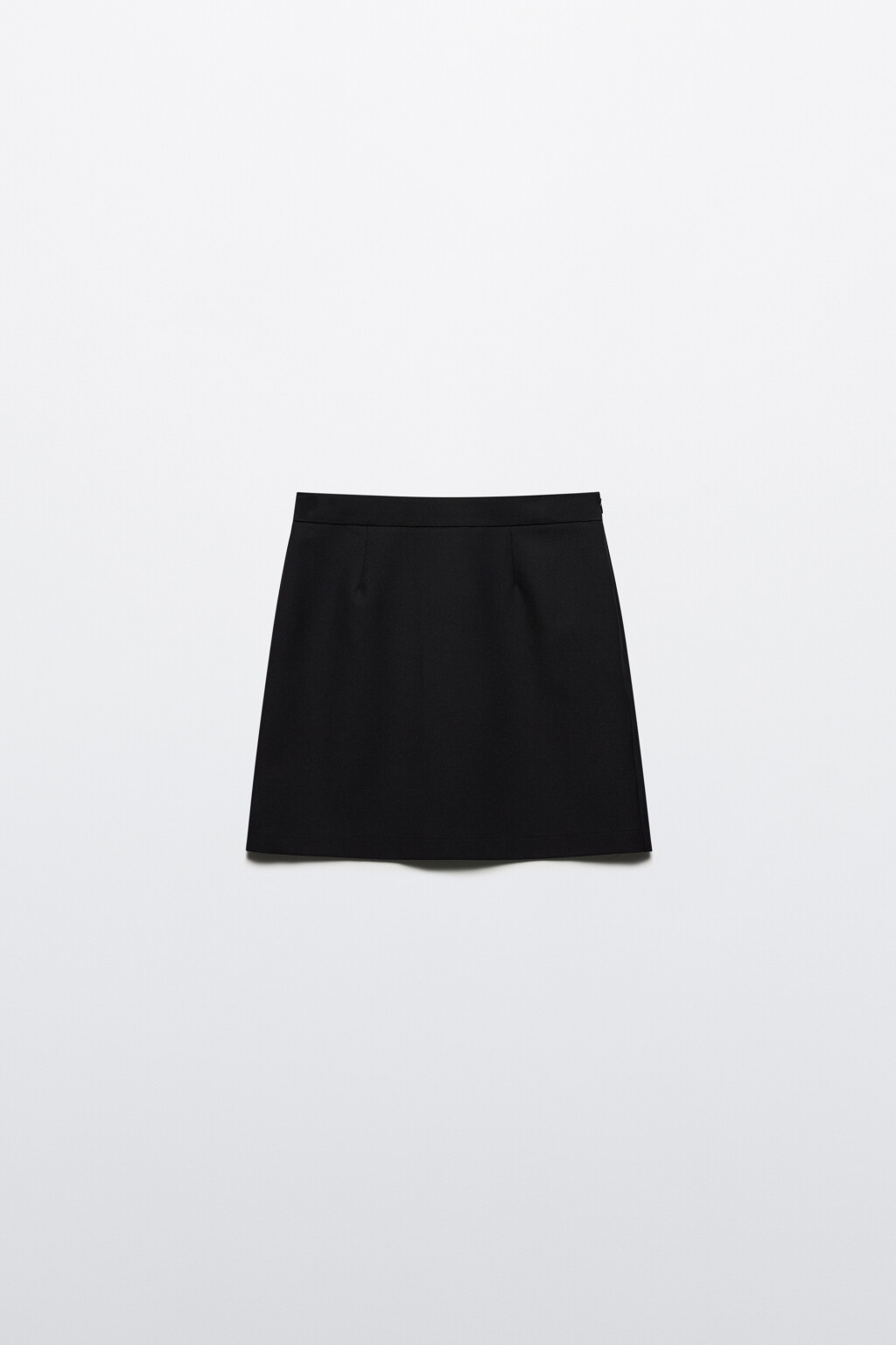 Юбка мини прямая с высокой посадкой - цвет черный - 8