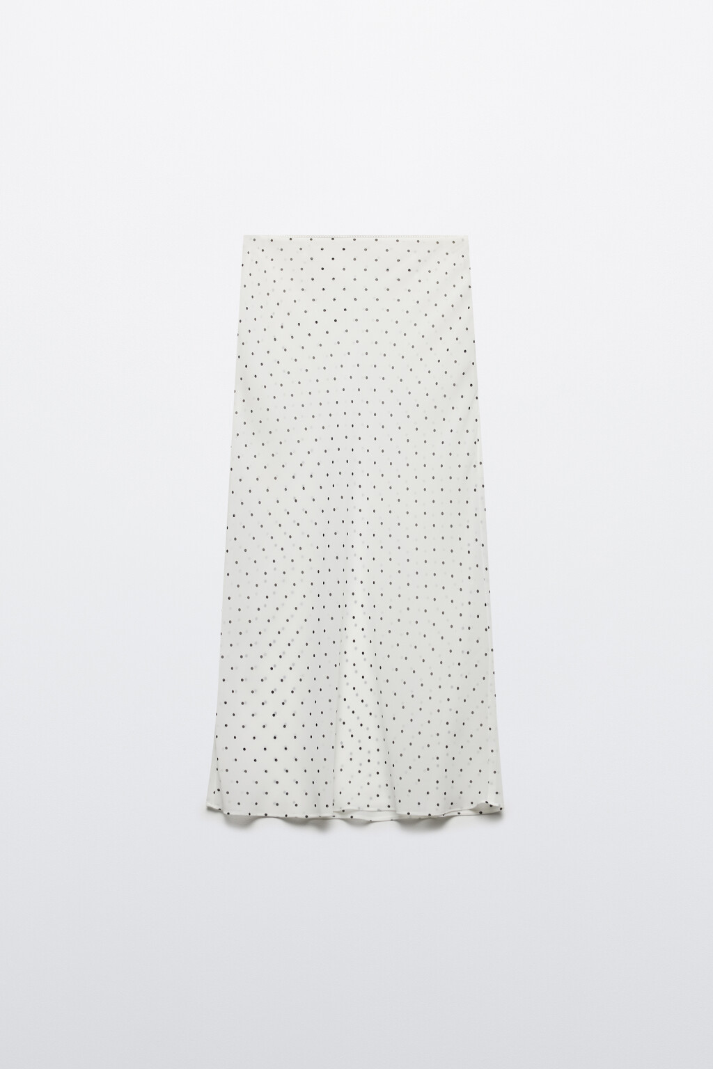 Юбка миди шифоновая с принтом в горошек - цвет белый - 9