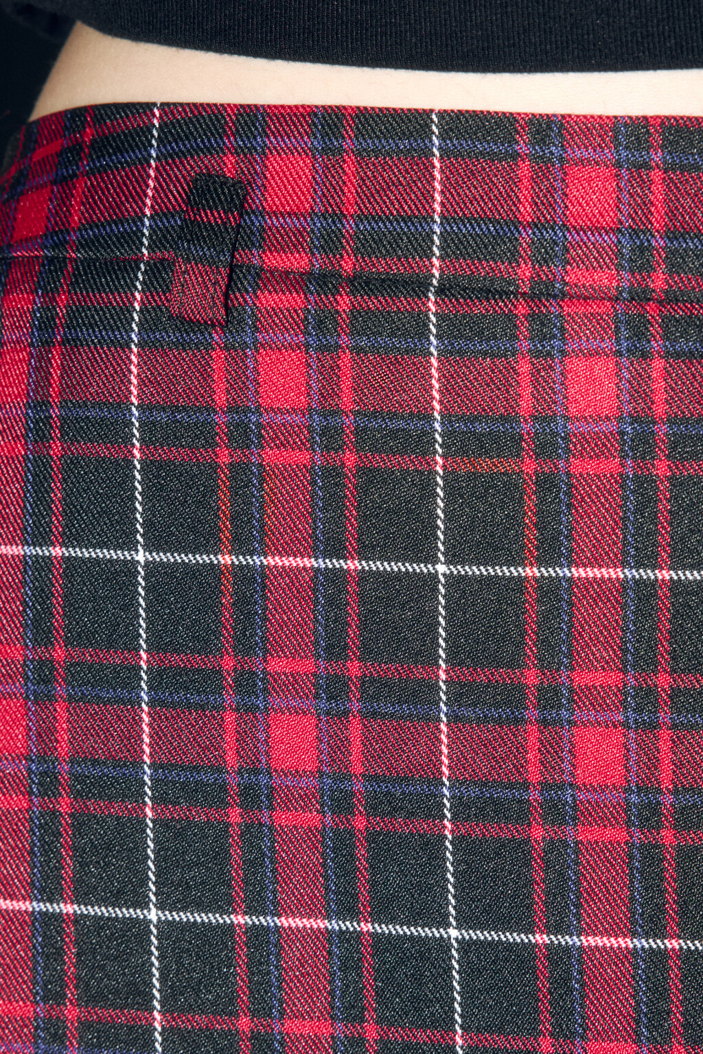 Юбка миди плиссированная в клетку - цвет красный - 6