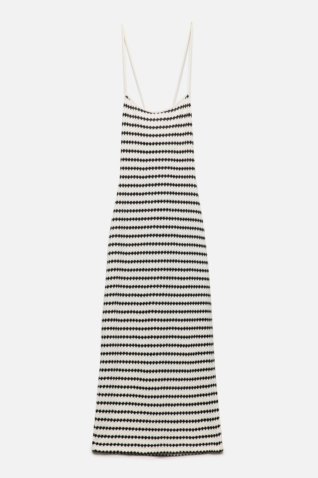 Платье миди облегающее в полоску - цвет черный - 9