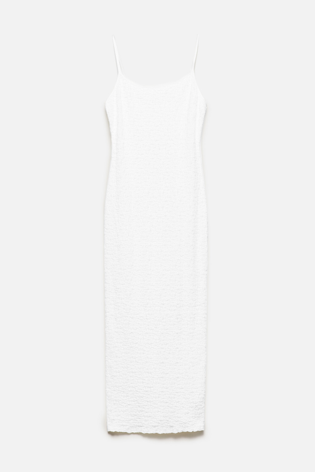 Платье миди облегающее на тонких бретельках - цвет белый - 11