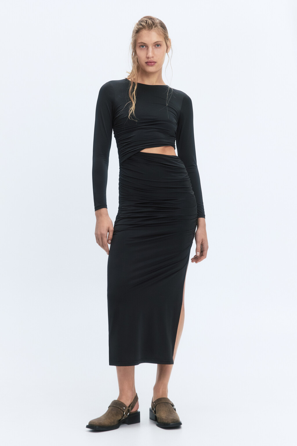 платье женское - цвет черный - 5