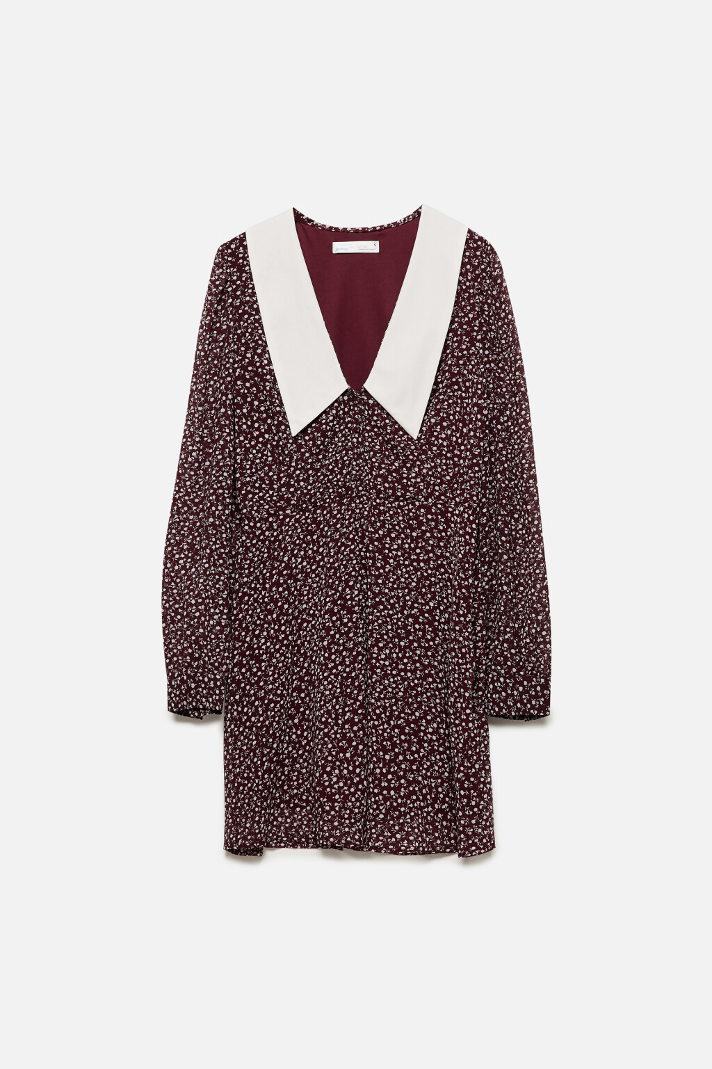 Платье мини шифоновое с белым воротничком - цвет мультиколор - 9