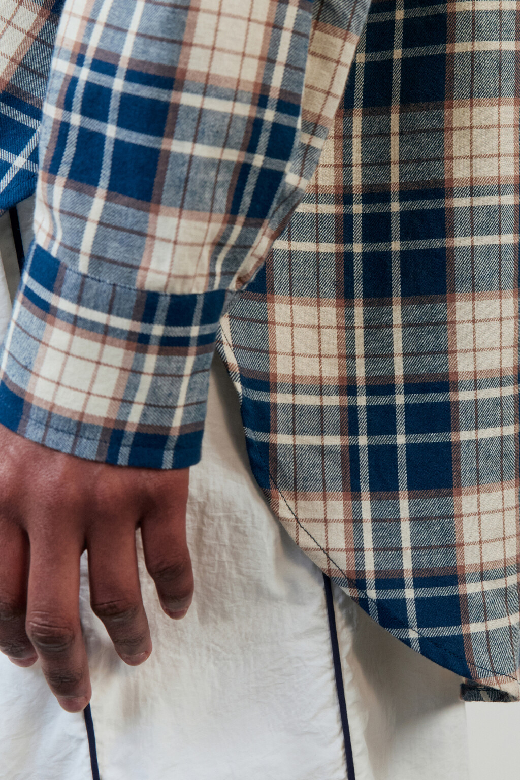 Рубашка oversize хлопковая в клетку - цвет синий - 8