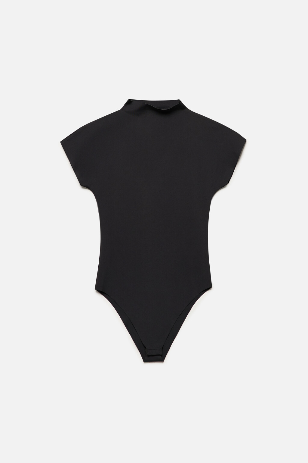 Блузка-боди облегающая с воротником-стойкой - цвет черный - 8