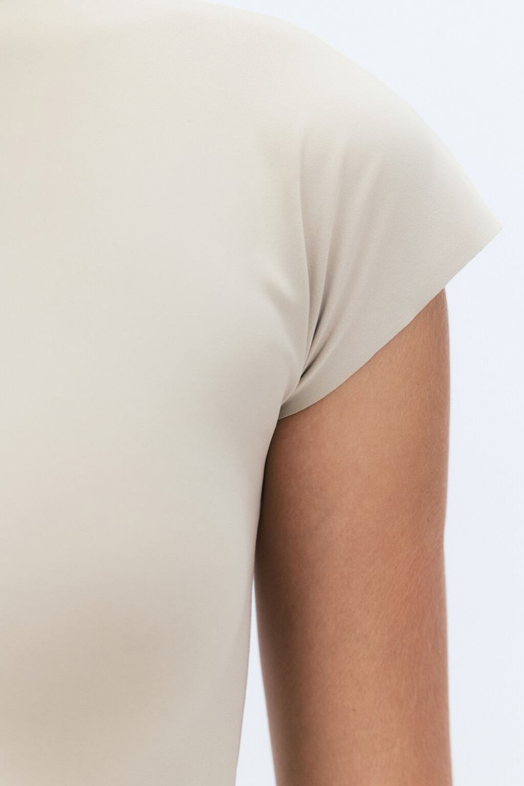 Блузка-боди облегающая с воротником-стойкой - цвет коричневый - 7