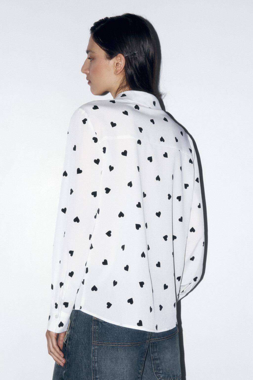 Блузка с длинными рукавами и галстуком - цвет белый - 4