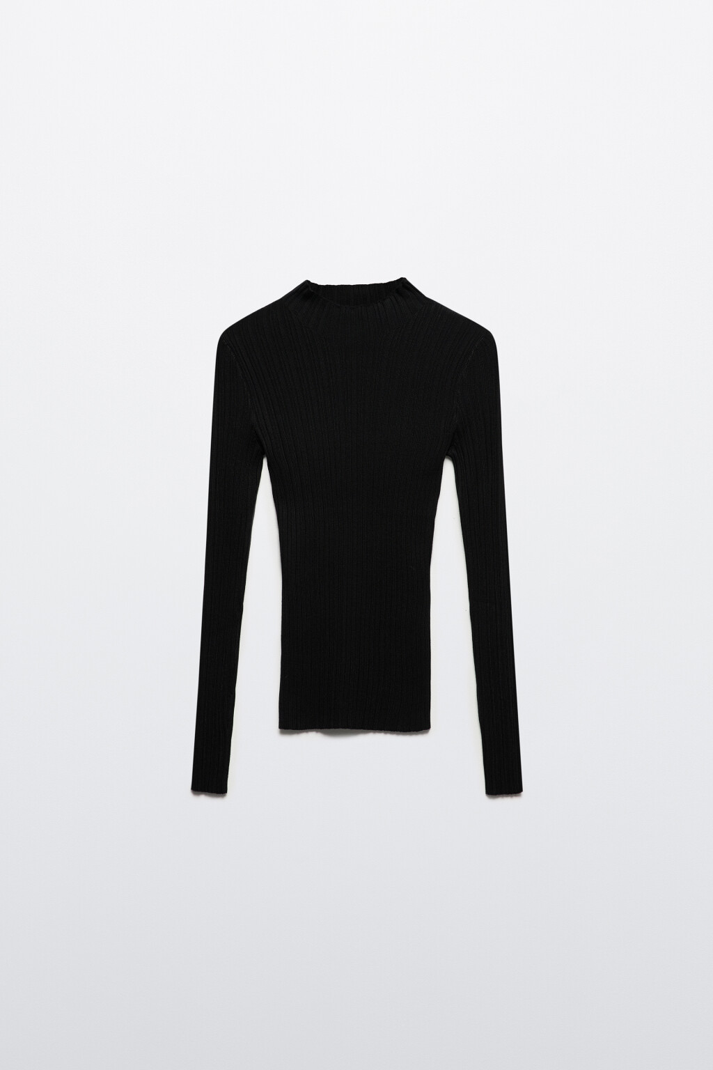 Водолазка вискозная с коротким воротником - цвет черный - 8