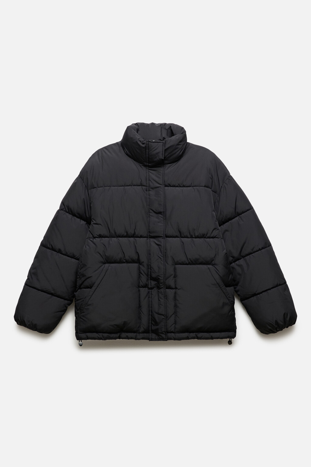 Куртка oversize стеганая с воротником-стойкой - цвет черный - 9