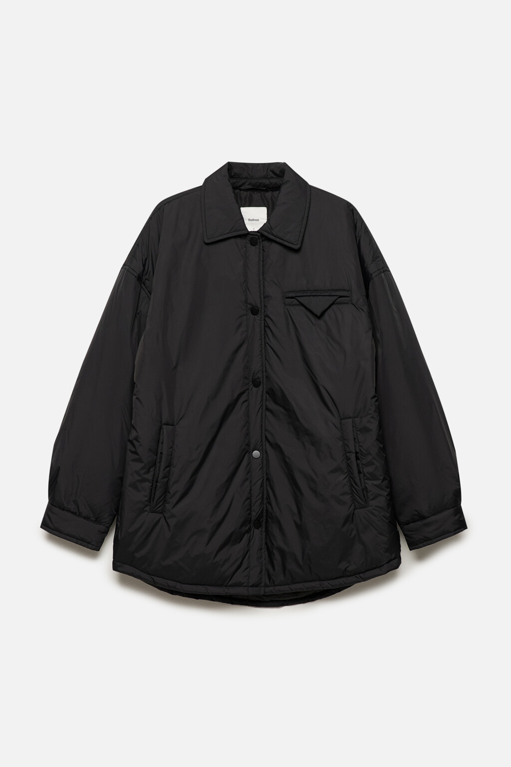 Куртка-рубашка oversize утепленная ультралегкая - цвет черный - 10
