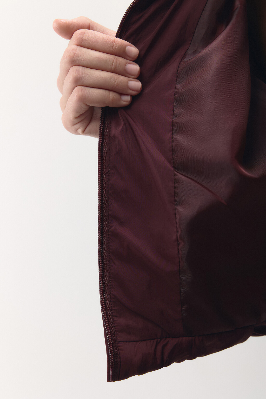 Куртка-олимпийка oversize спортивная с утеплением - цвет бордовый - 9