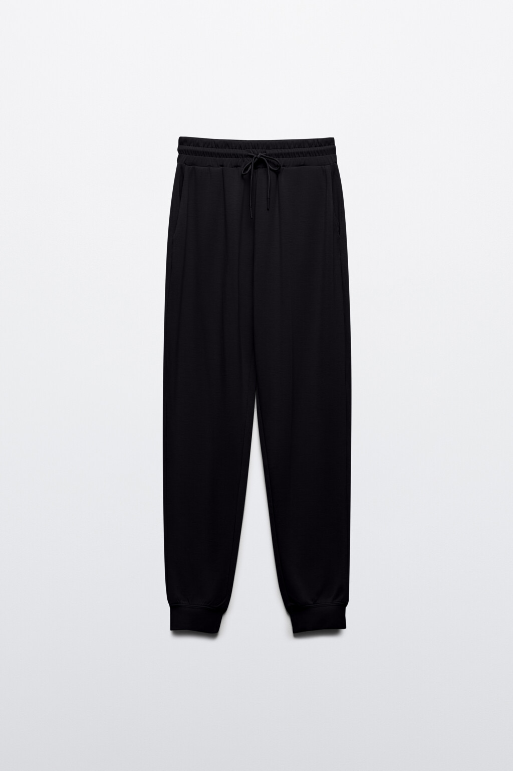 Брюки-джоггеры спортивные с поясом на завязках - цвет черный - 8