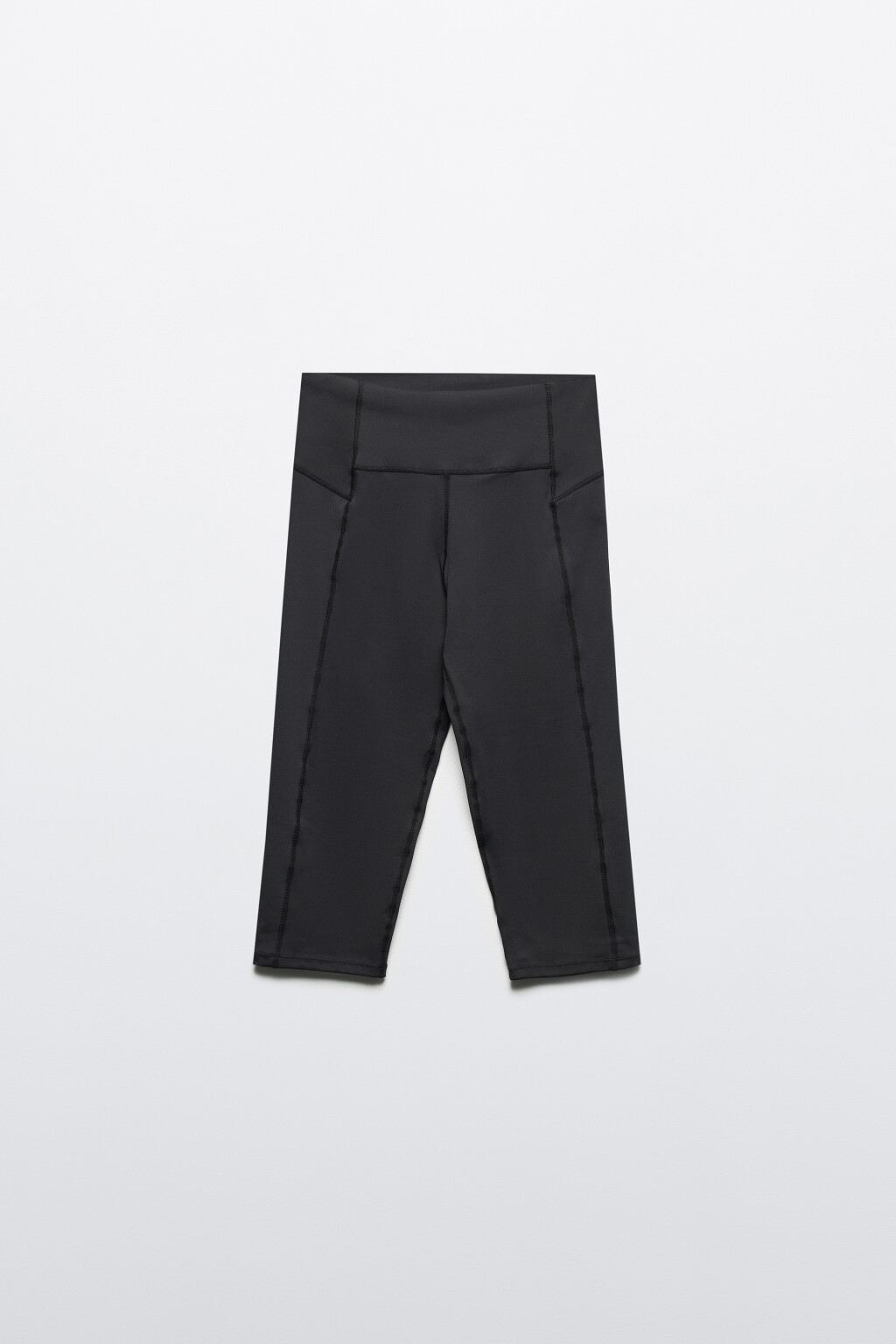 Леггинсы-капри спортивные со средней посадкой - цвет черный - 9