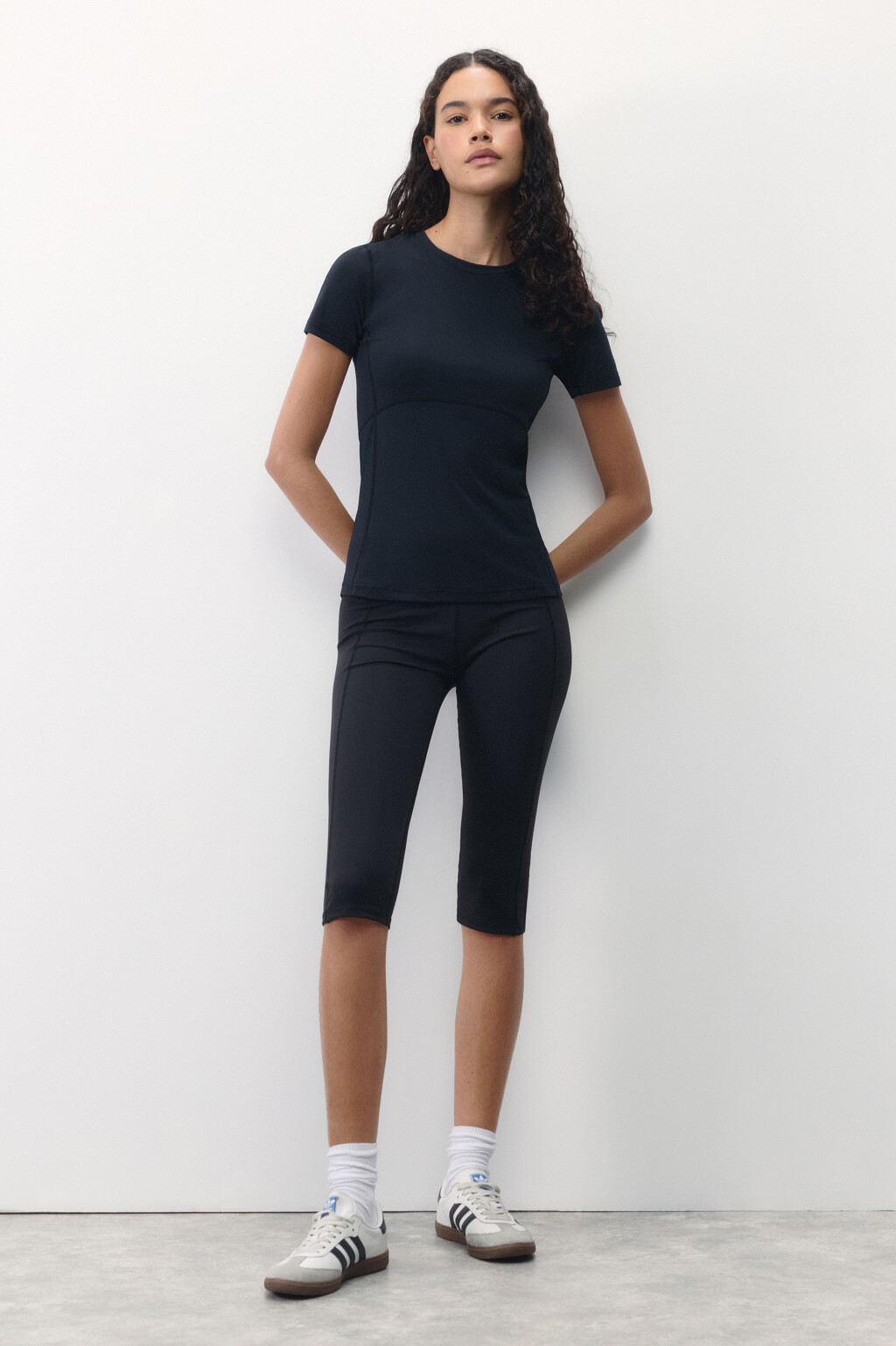 Футболка спортивная из эластичной ткани - цвет черный - 6