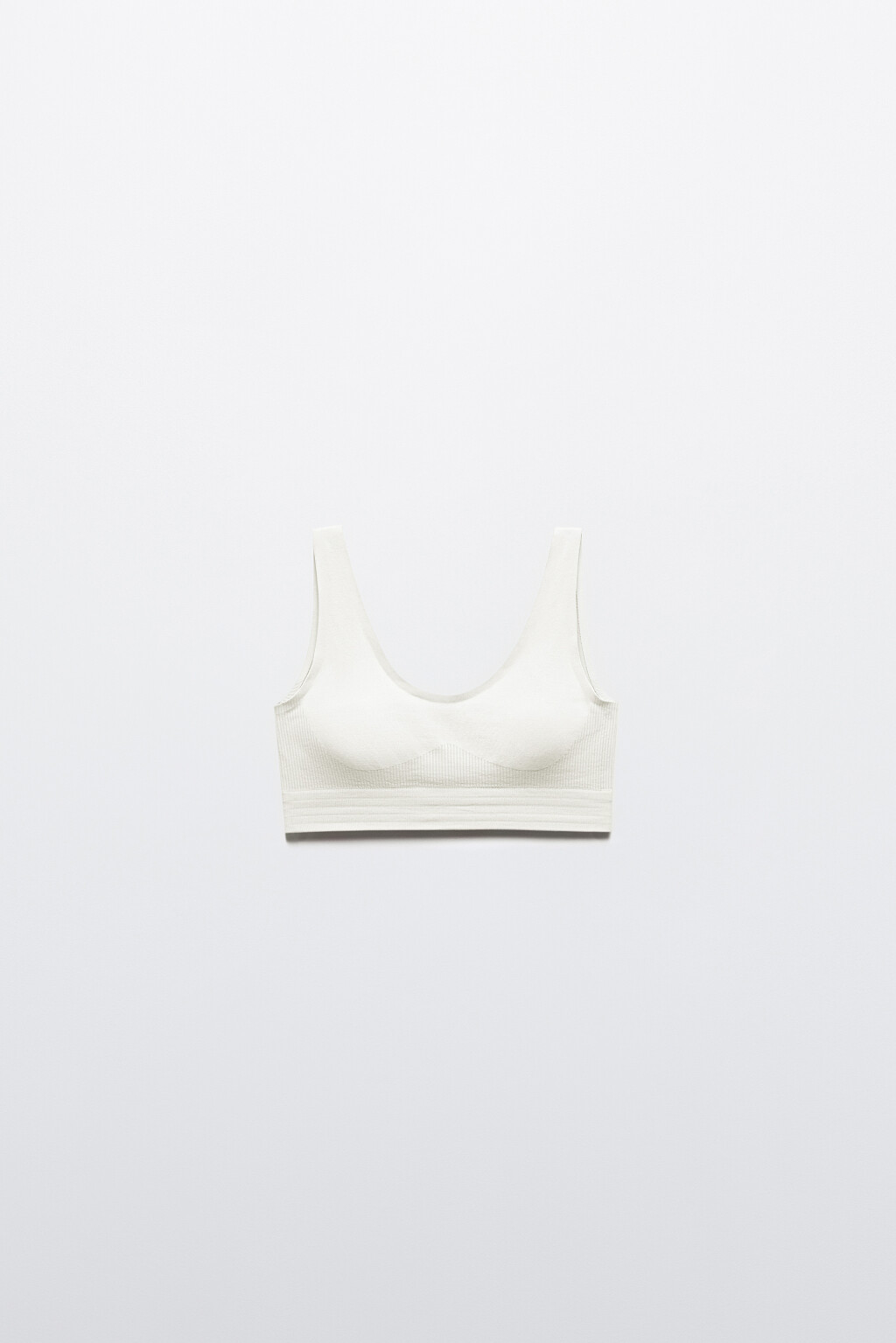 Топ-бюстгальтер спортивный на широких бретелях - цвет ванильный - 8