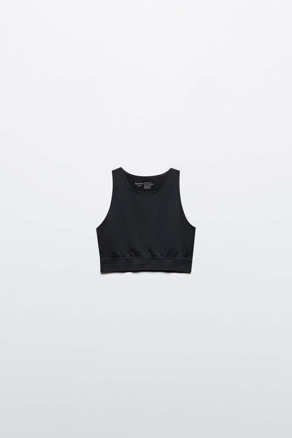 Майка-топ спортивная бесшовная с принтом - цвет черный - 8