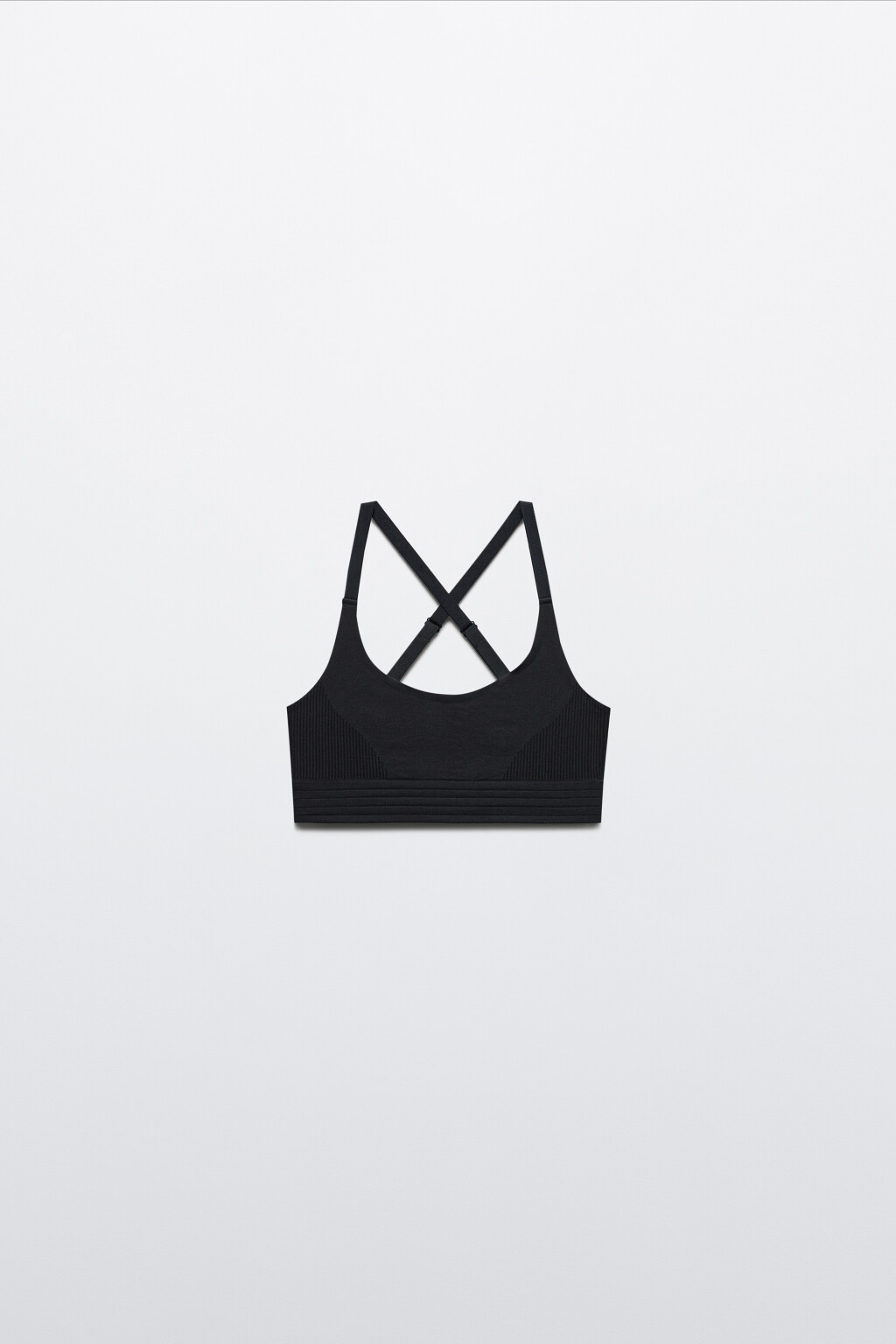 Топ спортивный с перекрещенными бретелями - цвет черный - 9