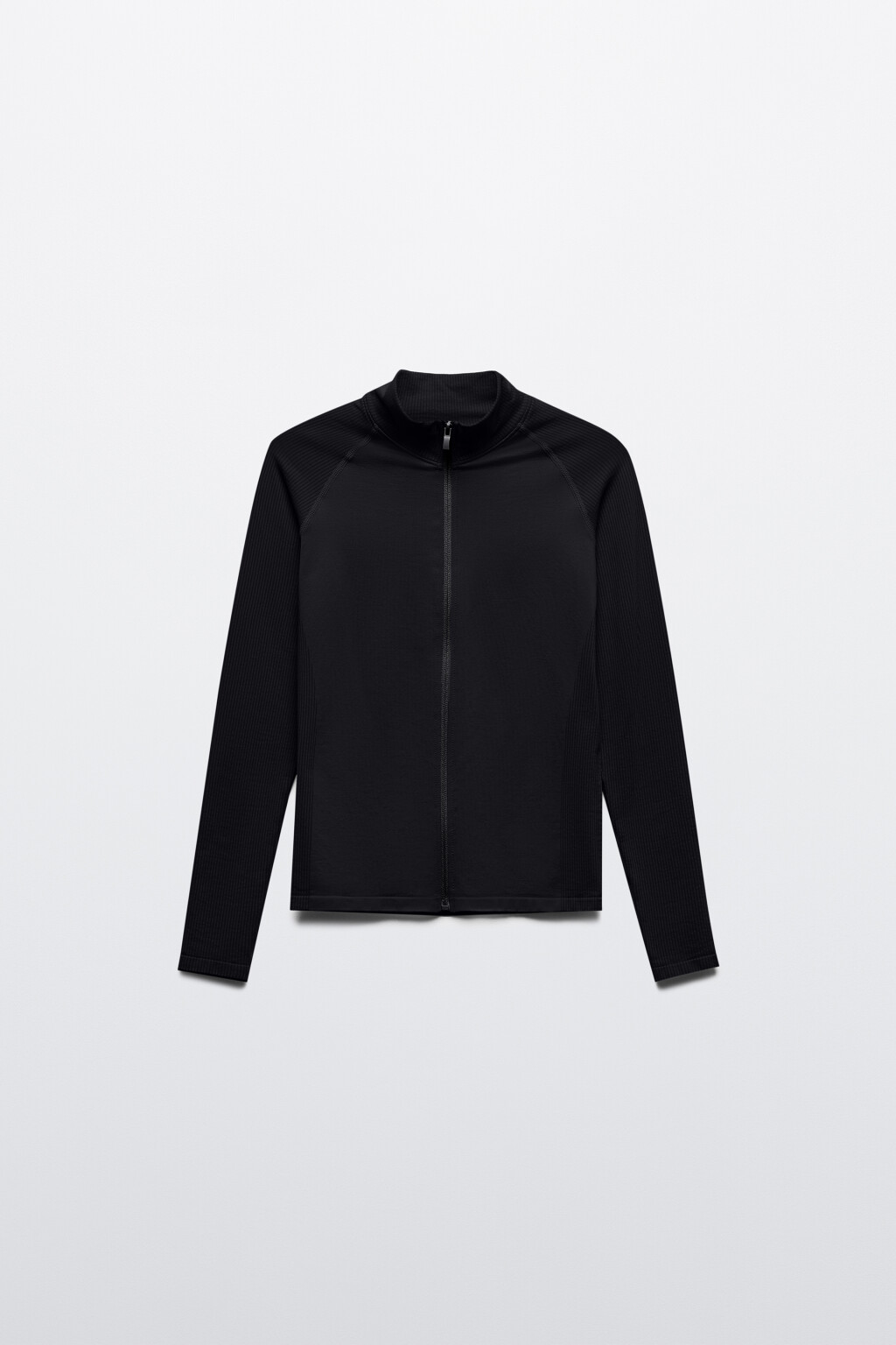 Лонгслив спортивный облегающий на молнии - цвет черный - 9