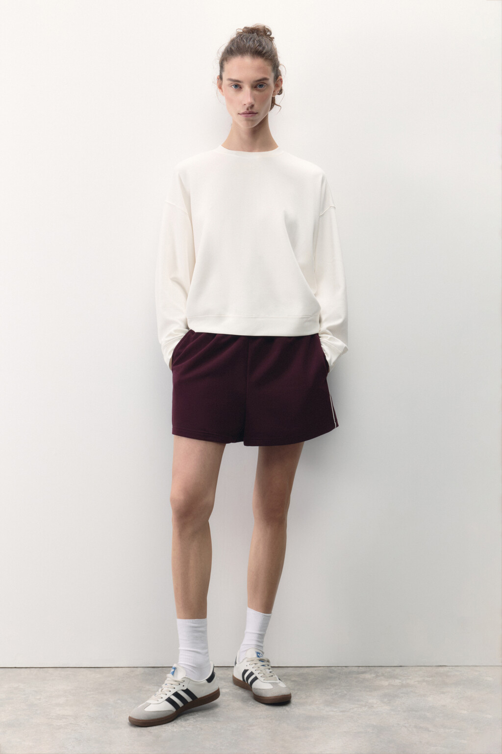 Свитшот oversize спортивный из модала - цвет ванильный - 5