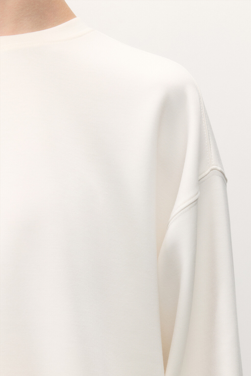 Свитшот oversize спортивный из модала - цвет ванильный - 7