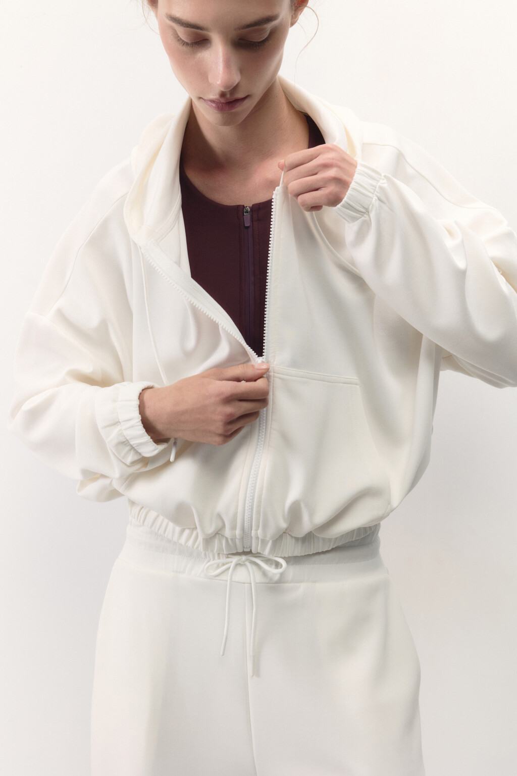 Худи oversize спортивная с капюшоном - цвет ванильный - 1
