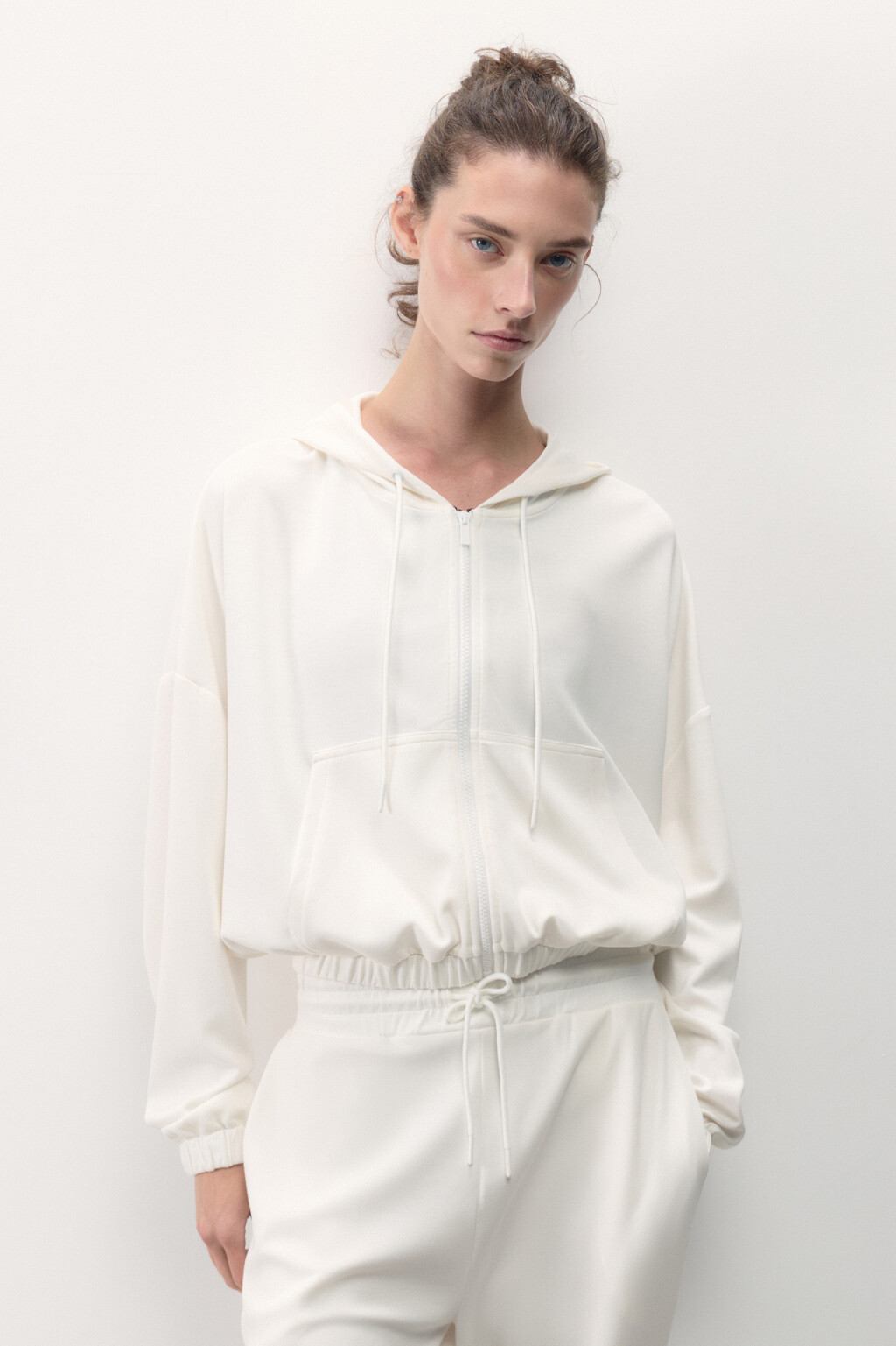 Худи oversize спортивная с капюшоном - цвет ванильный - 2