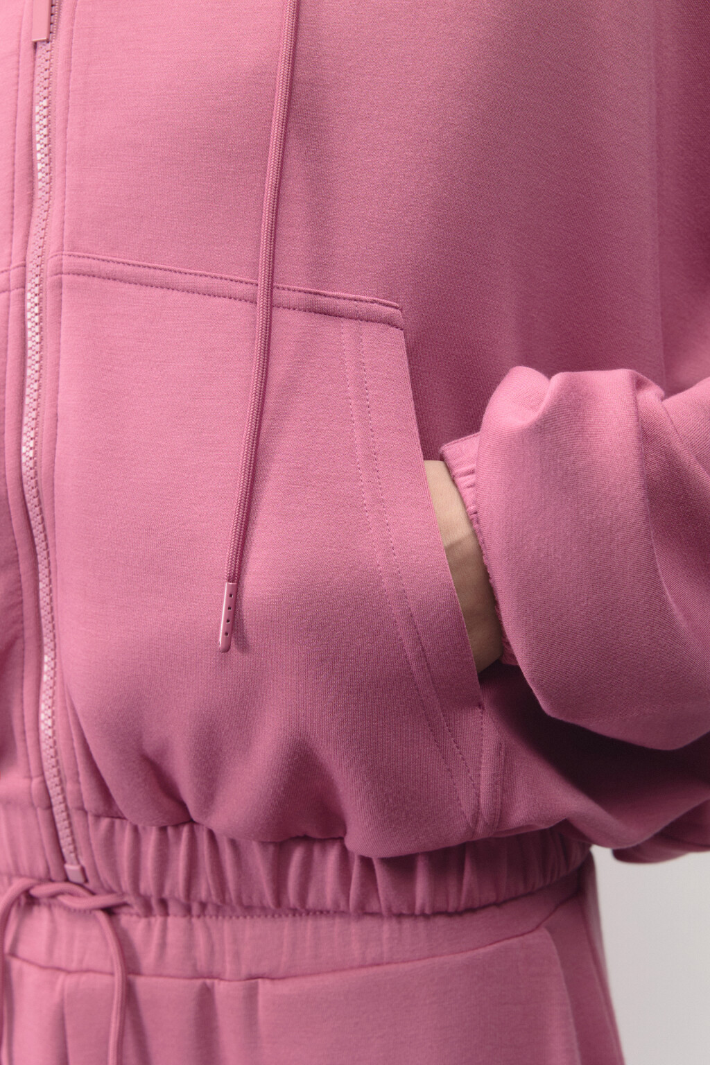 Худи oversize спортивная с капюшоном - цвет розовый - 7