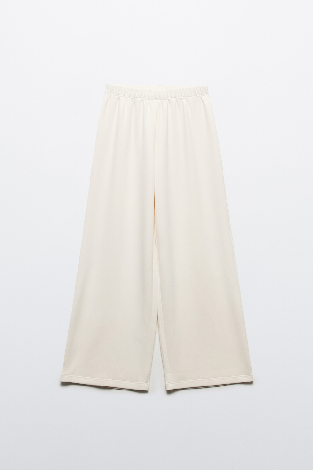 Брюки домашние трикотажные с поясом-резинкой - цвет ванильный - 8