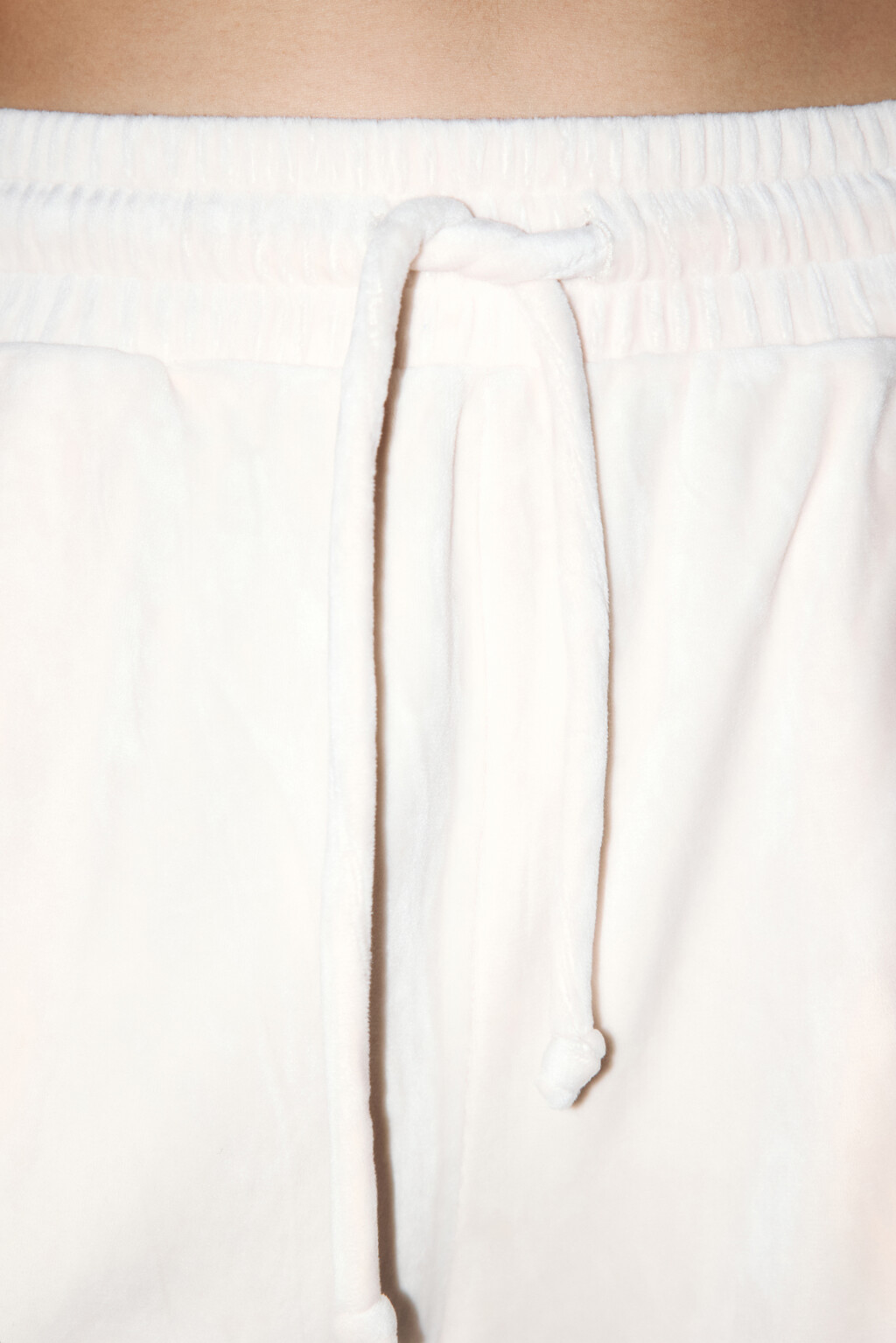 Брюки домашние с бархатной фактурой - цвет ванильный - 6
