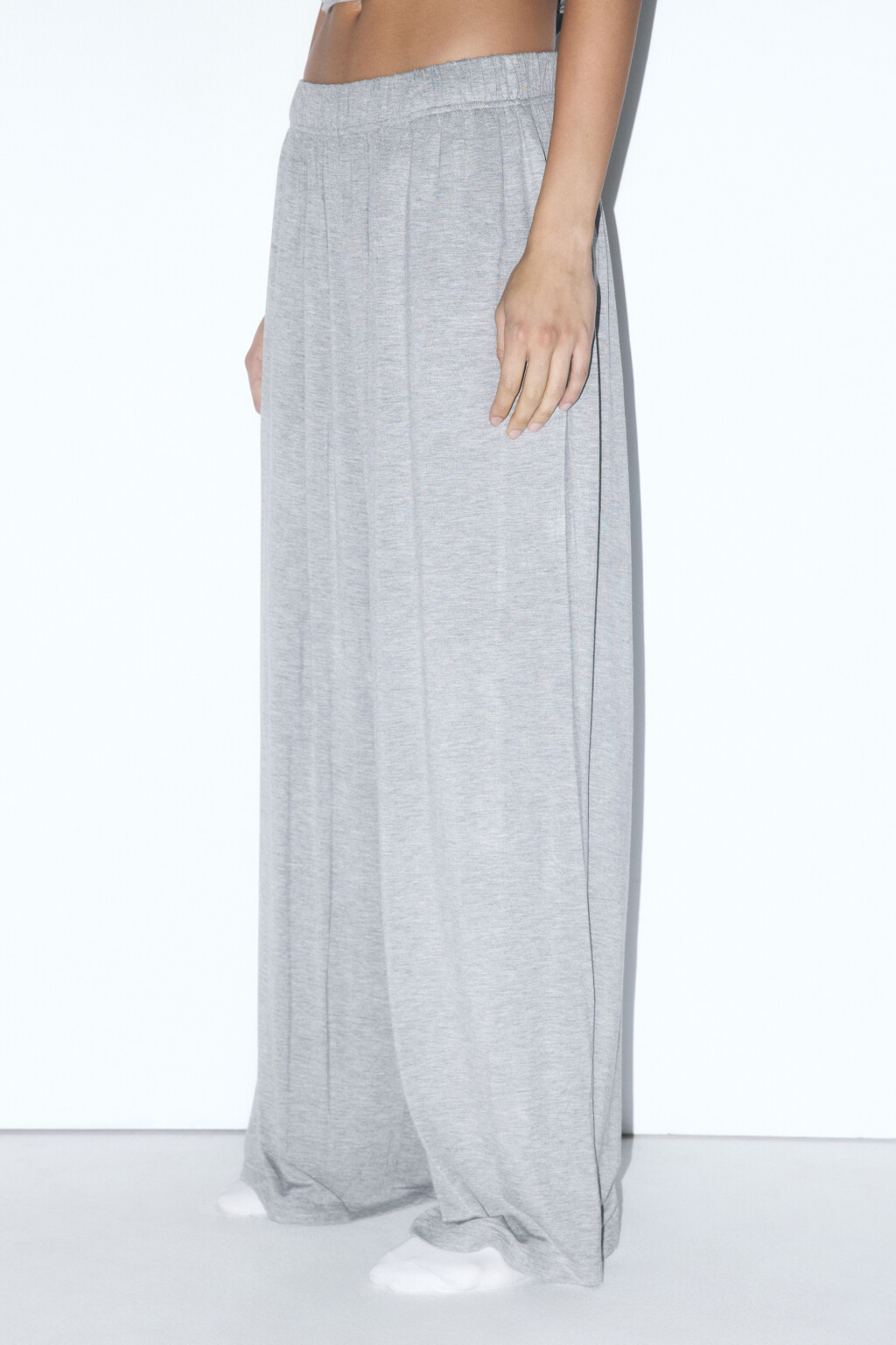 Брюки пижамные из вискозы - цвет серый - 3