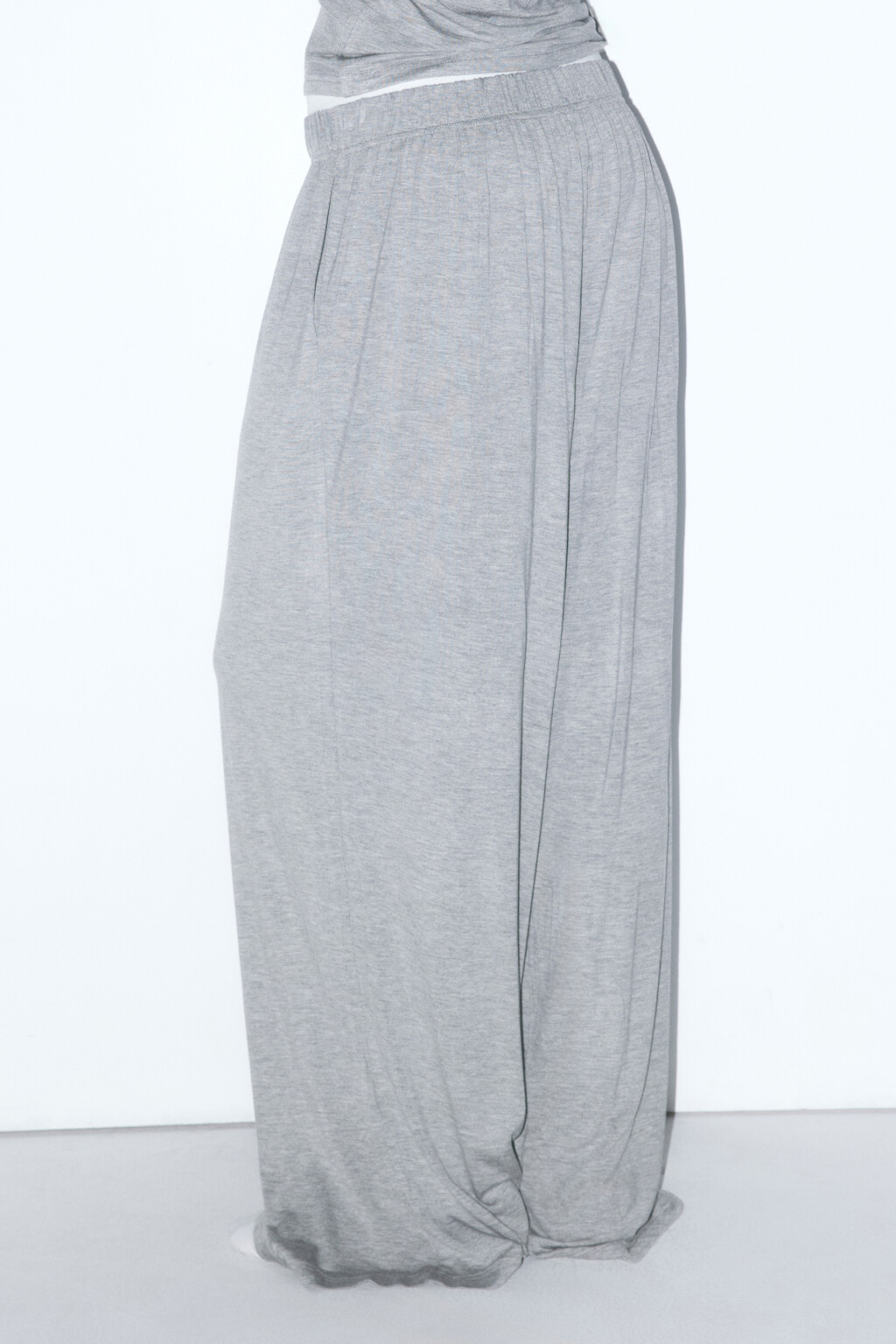 Брюки пижамные из вискозы - цвет серый - 4