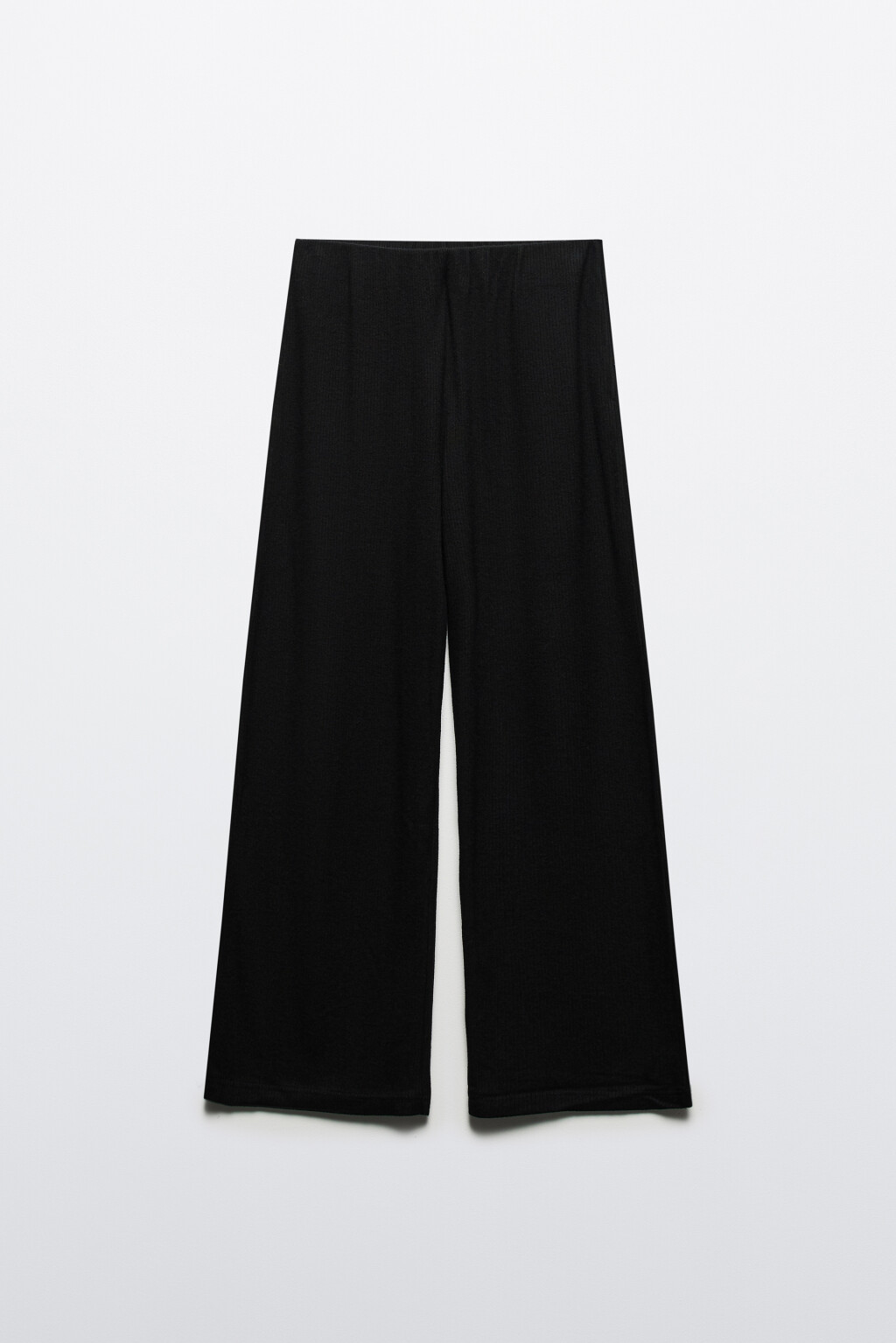 Брюки домашние прямые в рубчик - цвет черный - 7