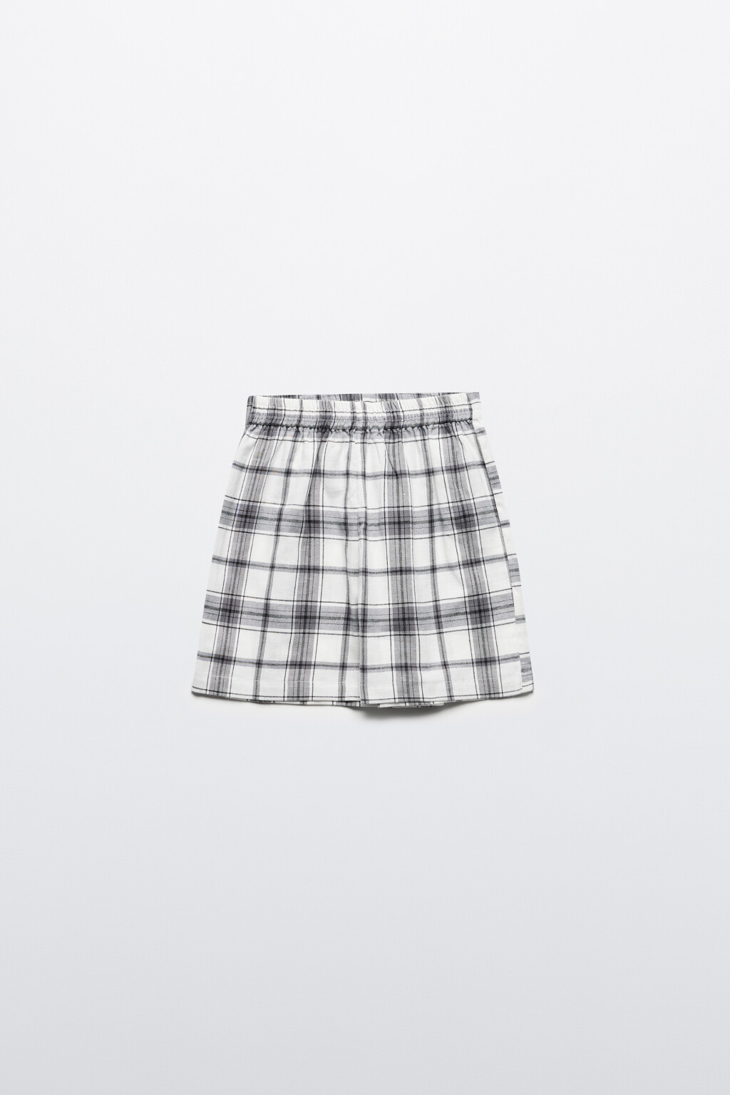 Шорты домашние хлопковые в клетку - цвет серый - 8