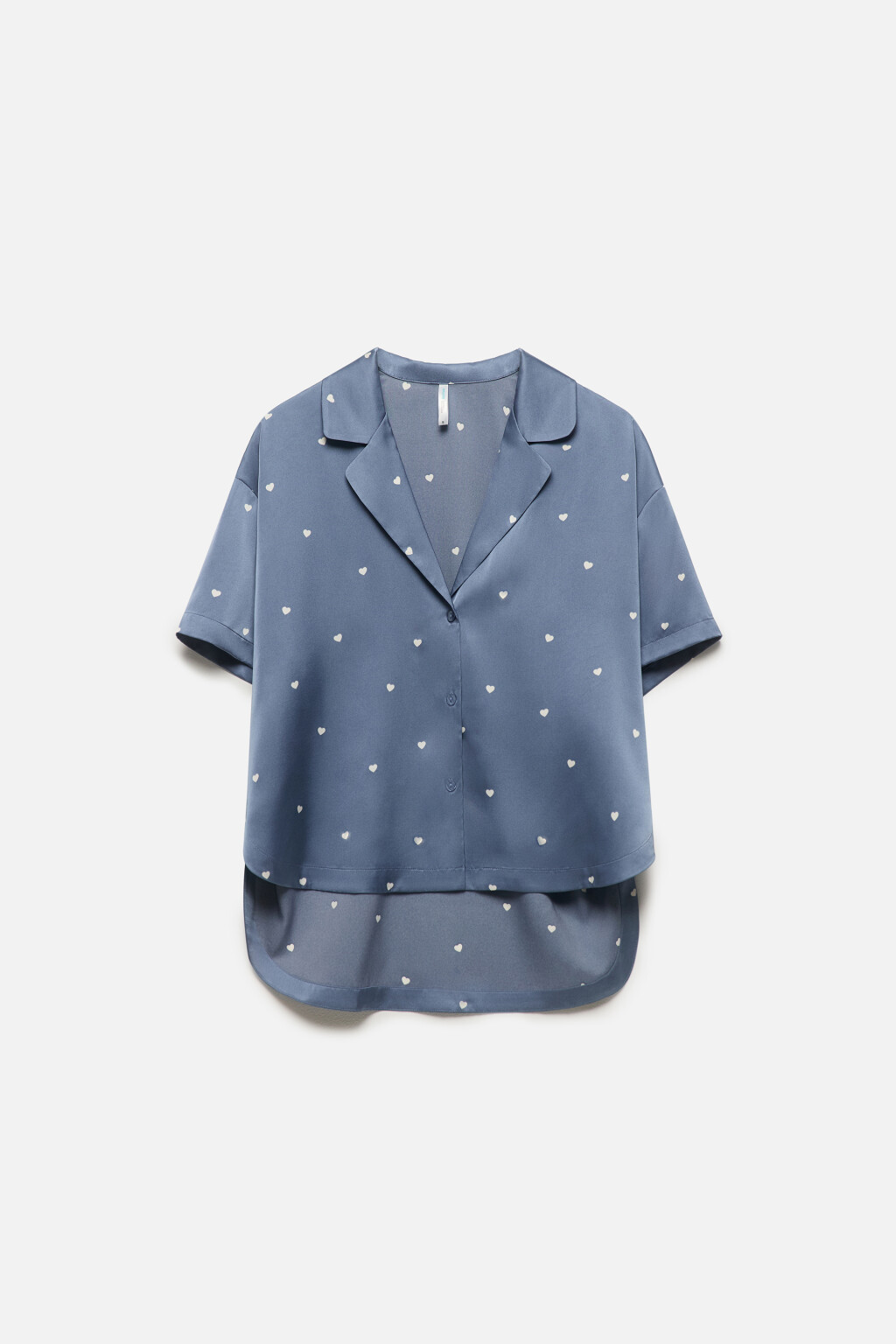 Блузка домашняя атласная с принтом - цвет бежевый - 7