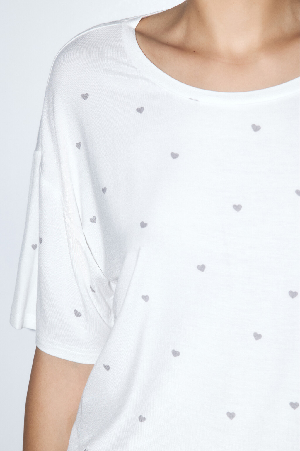 Футболка пижамная из вискозы - цвет бежевый - 6