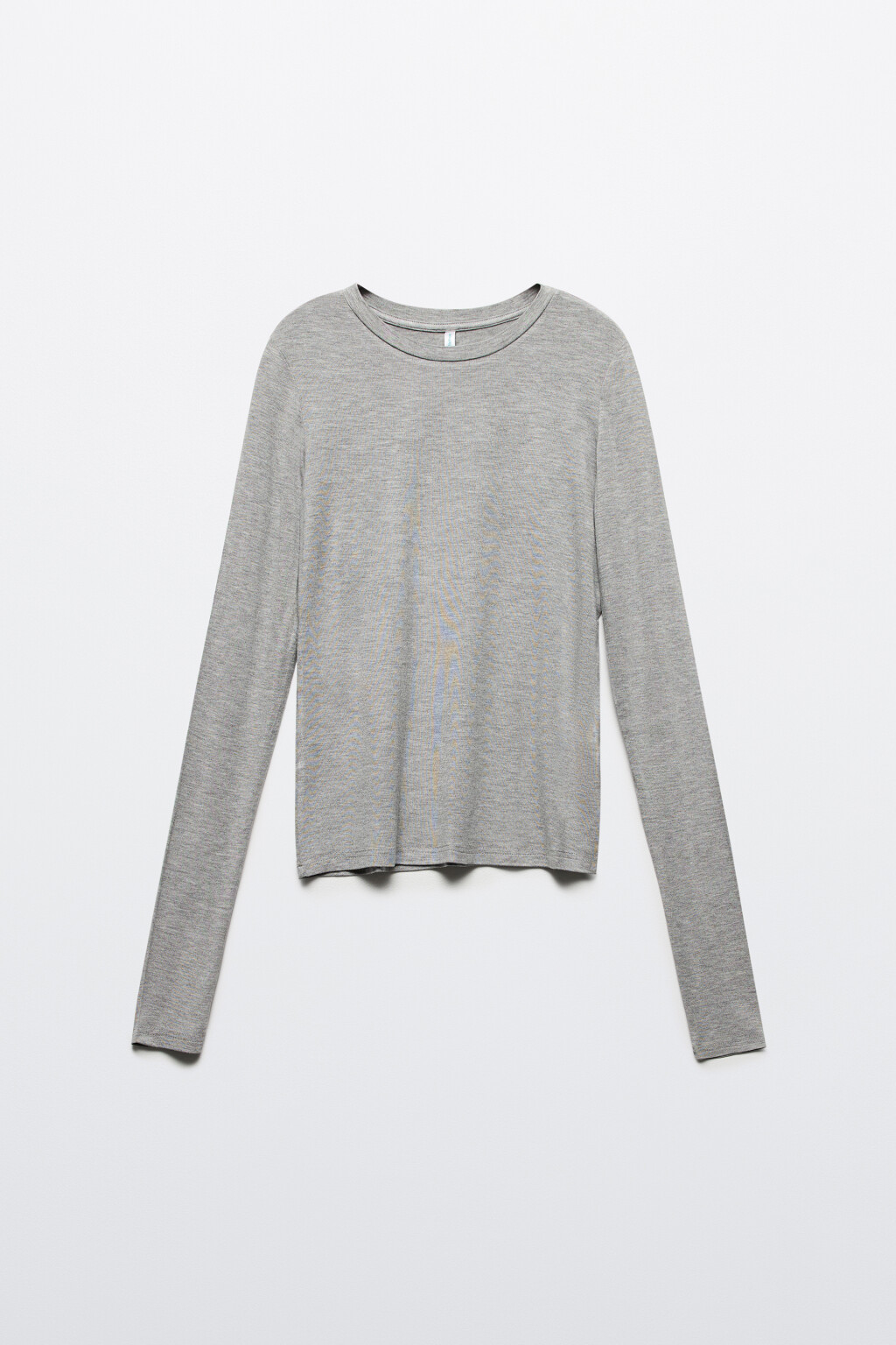 Лонгслив пижамный из вискозы - цвет серый - 8
